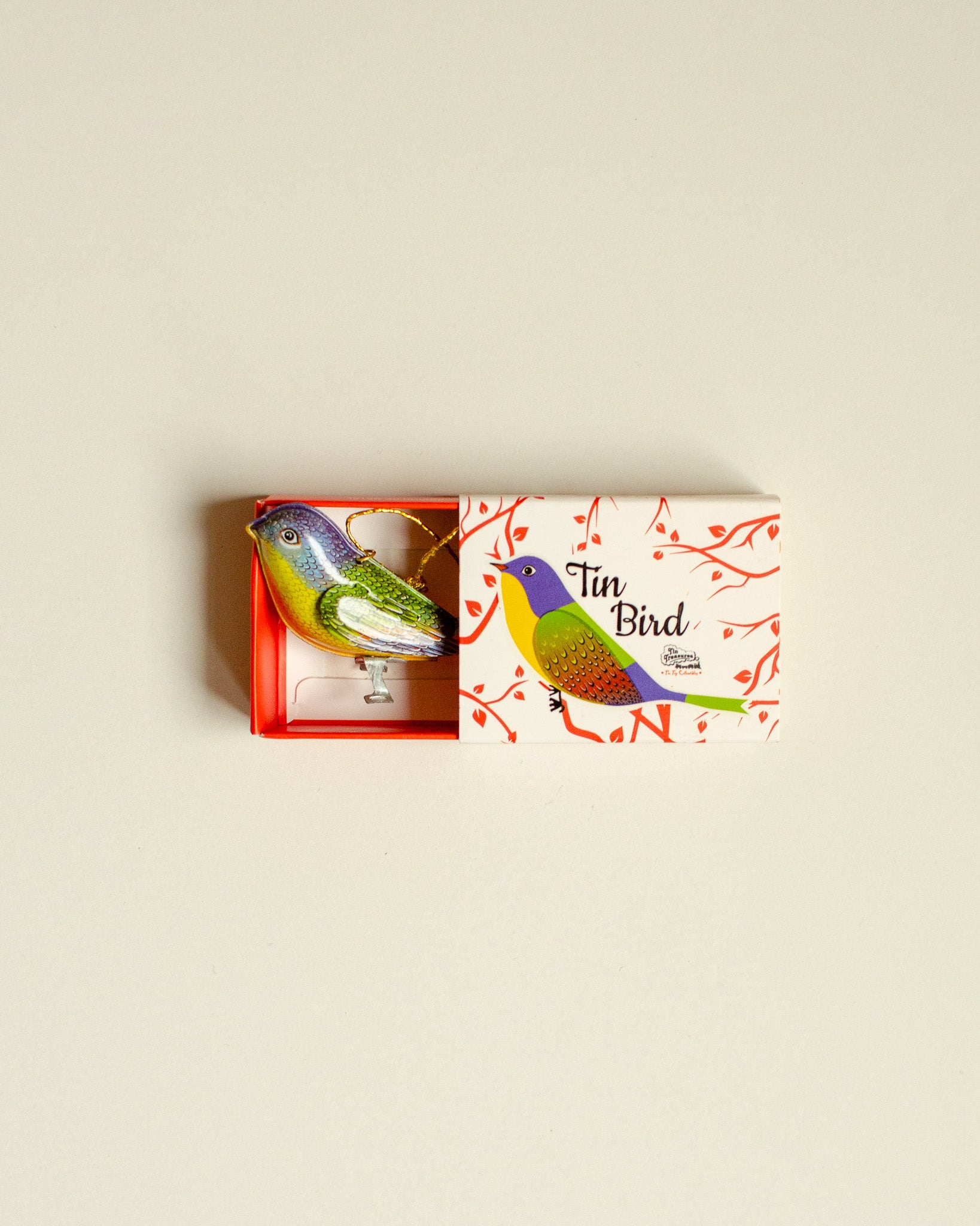 Tin Bird Yellow-Purple-Green