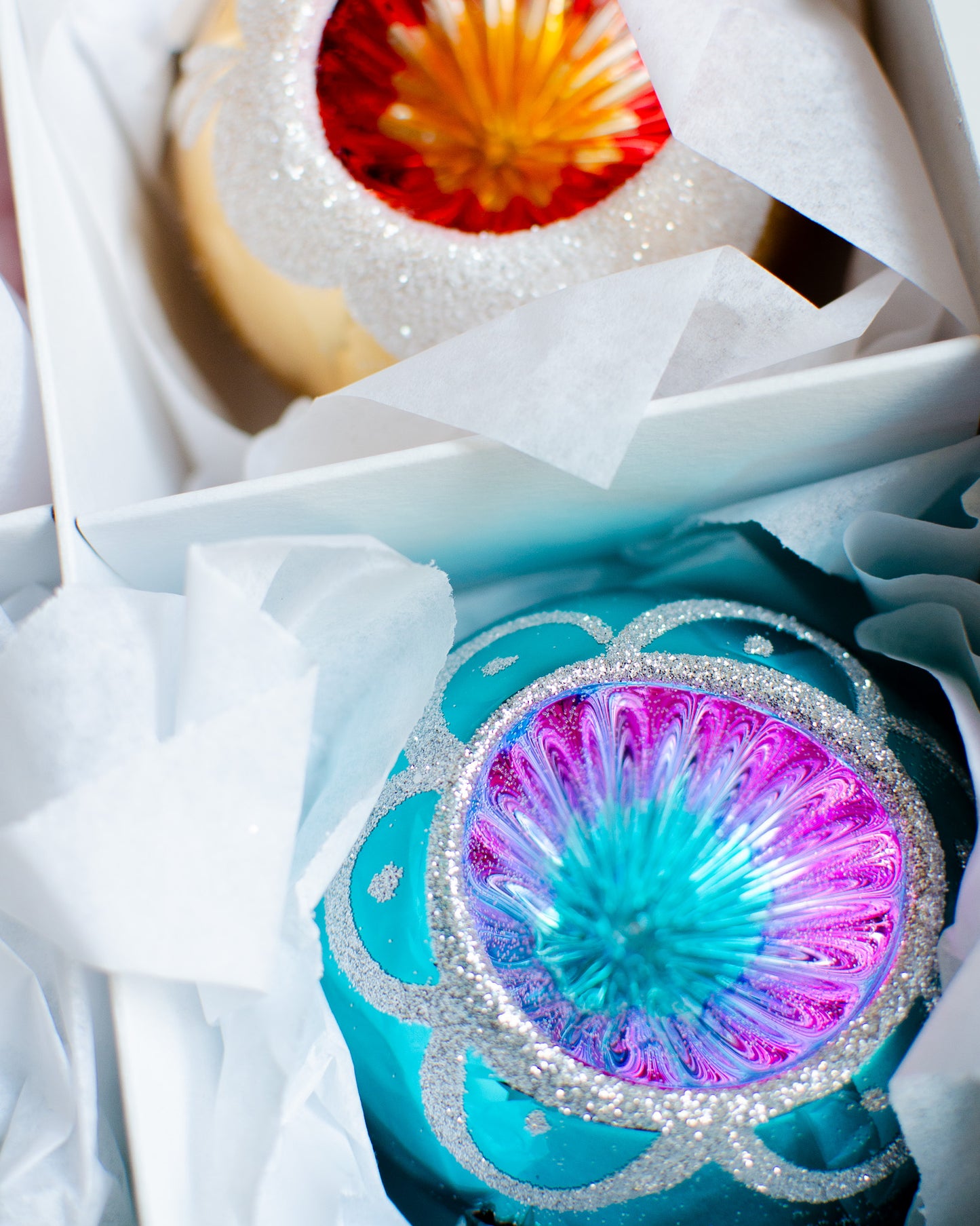 Christmas Ball Rosette Medium Set of 6