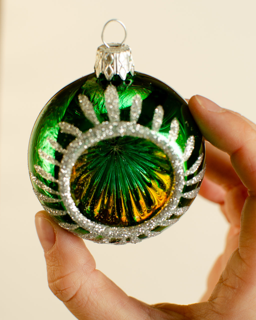 Christmas Bauble Rosette Ornament Small Set of 12