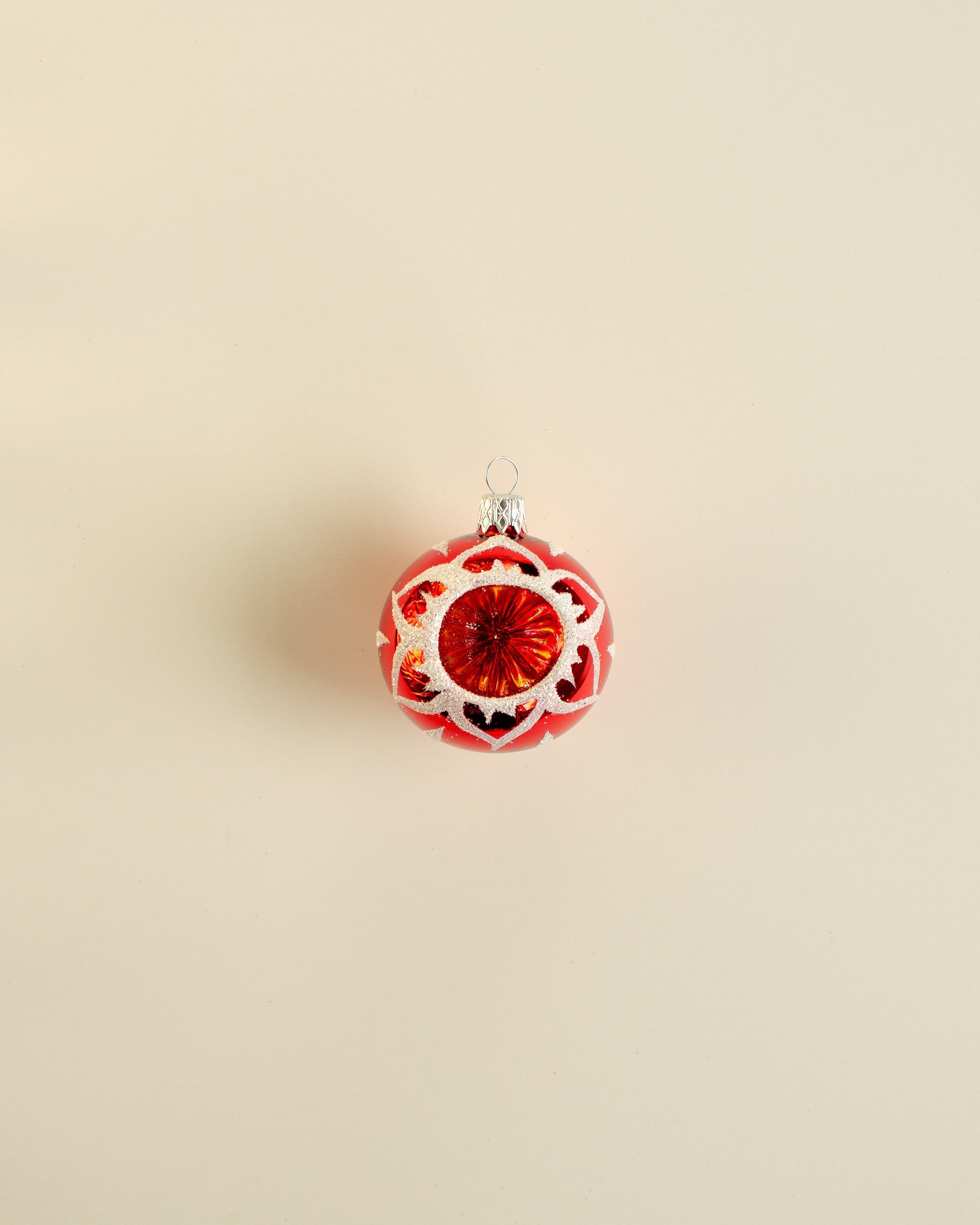 Christmas Bauble Rosette Ornament Small Set of 12