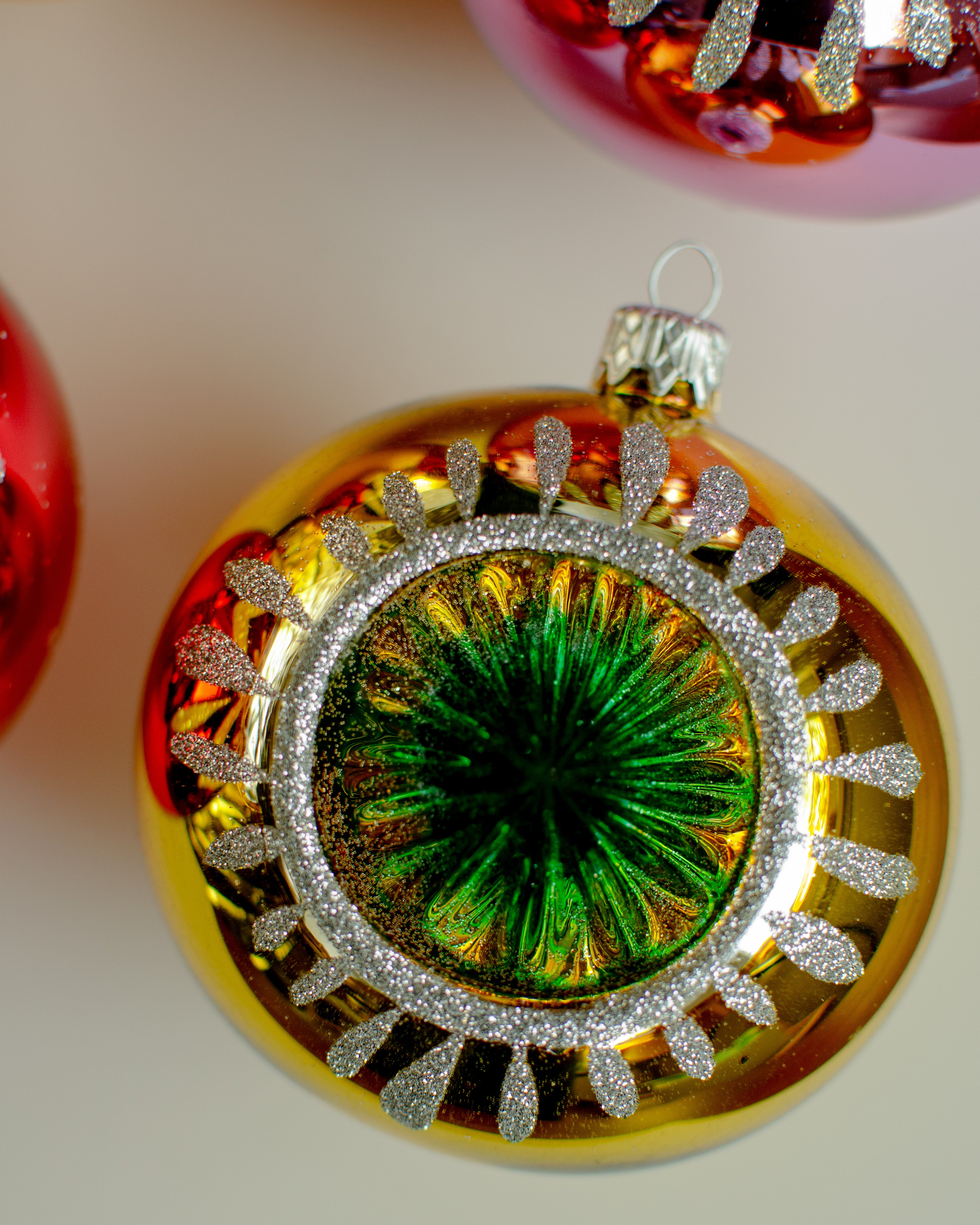 Christmas Ball Rosette Large Set of 4