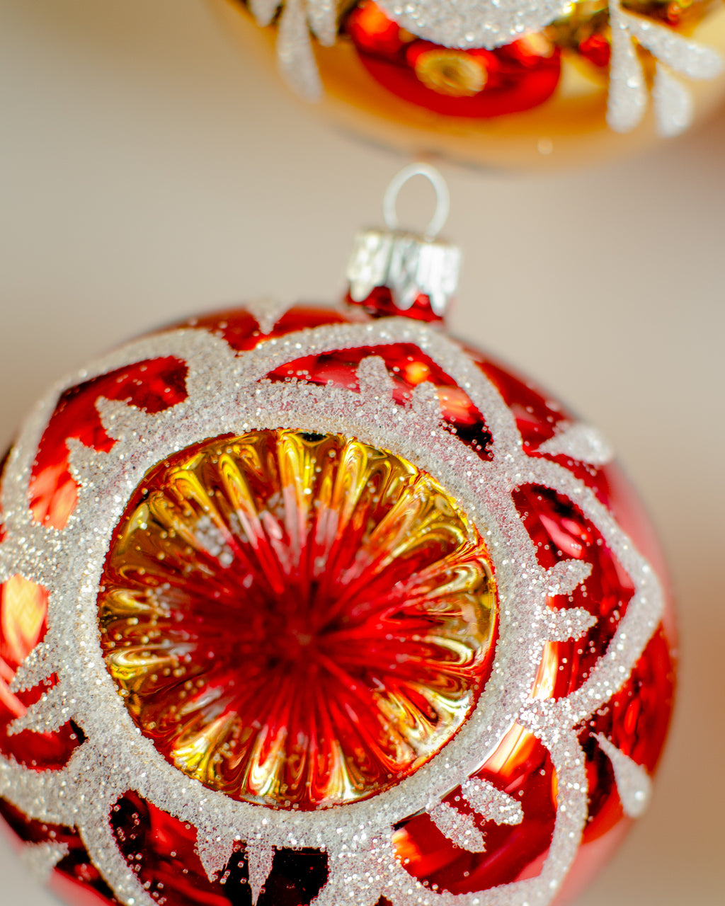 Christmas Ball Rosette Large Set of 4