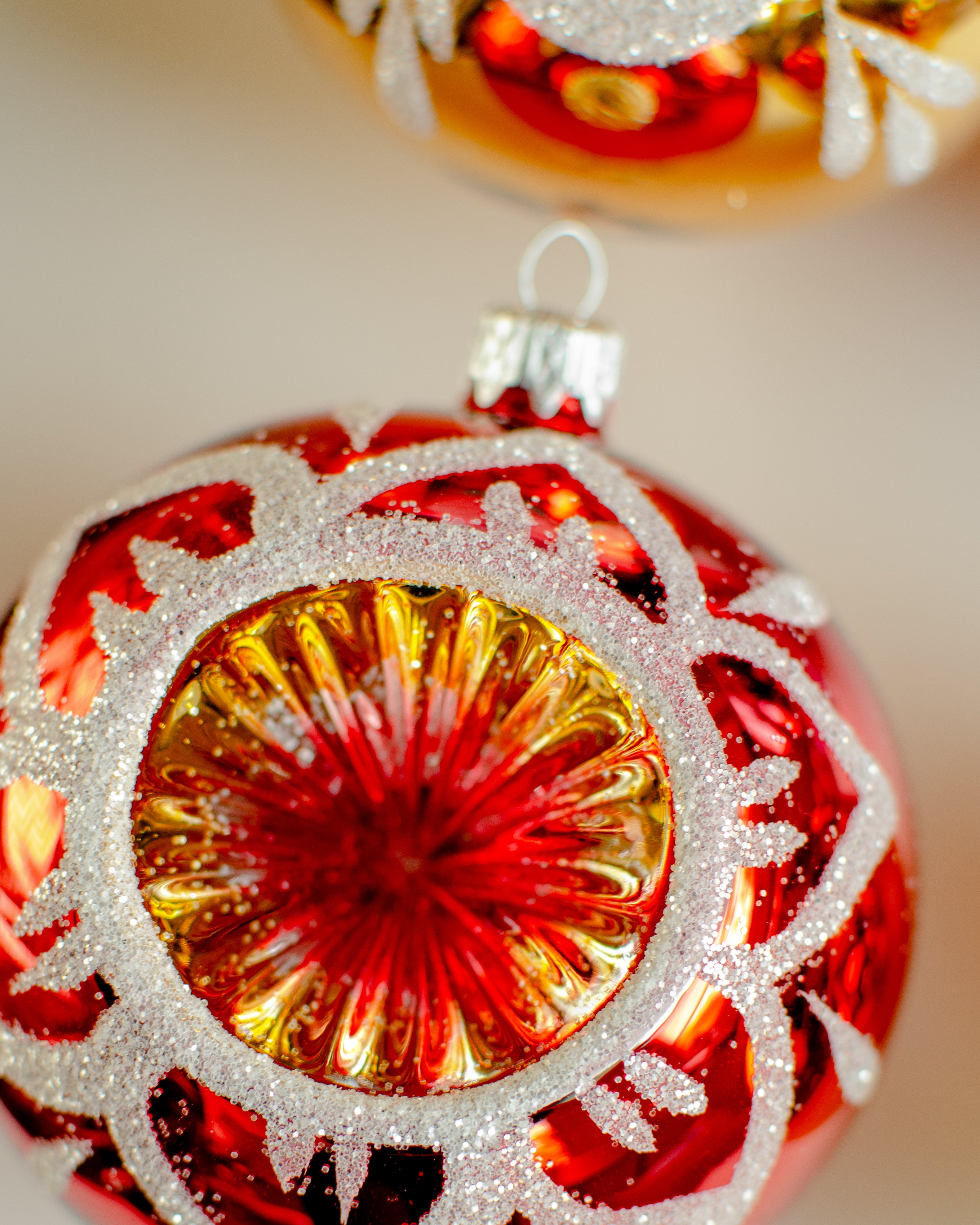 Christmas Ball Rosette Large Set of 4