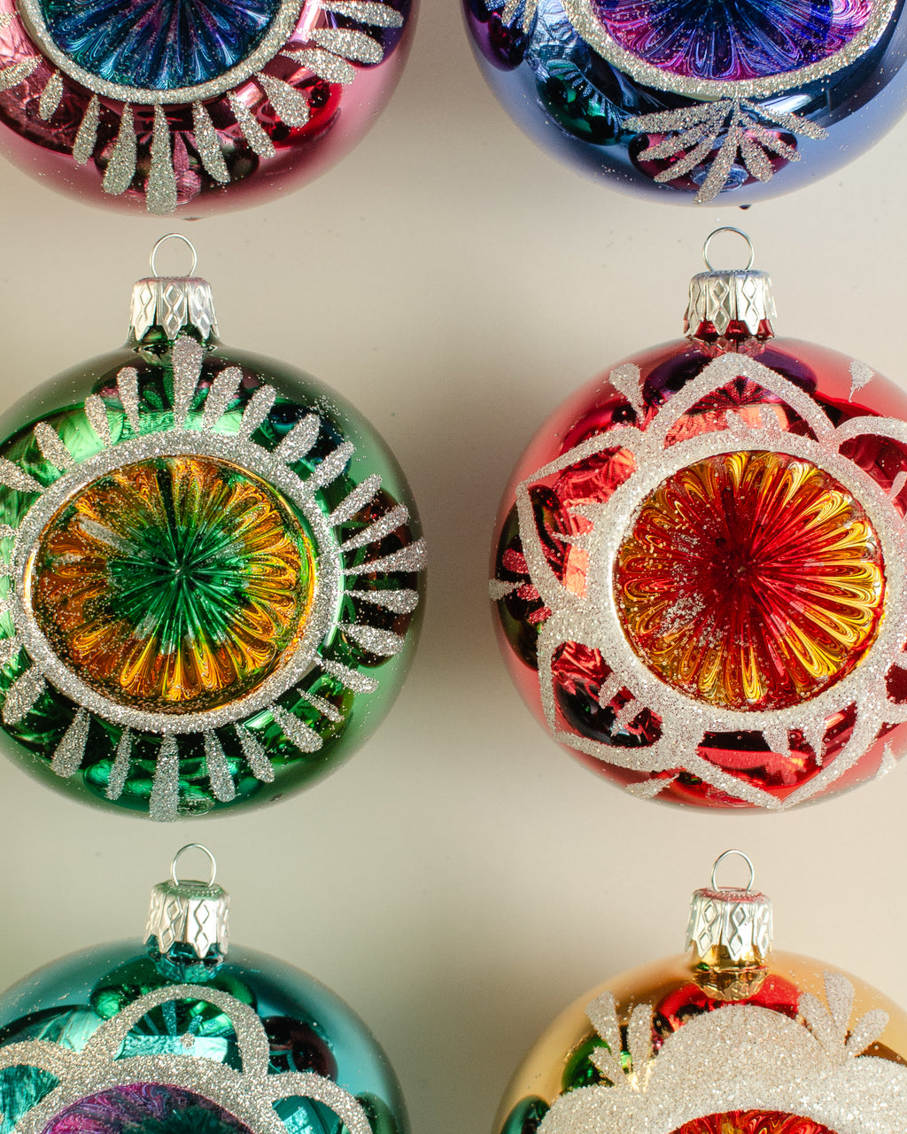 Christmas Ball Rosette Medium Set of 6