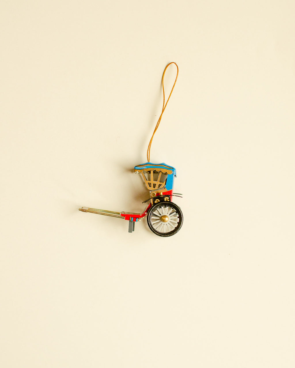 Rickshaw Cart Tin Ornament
