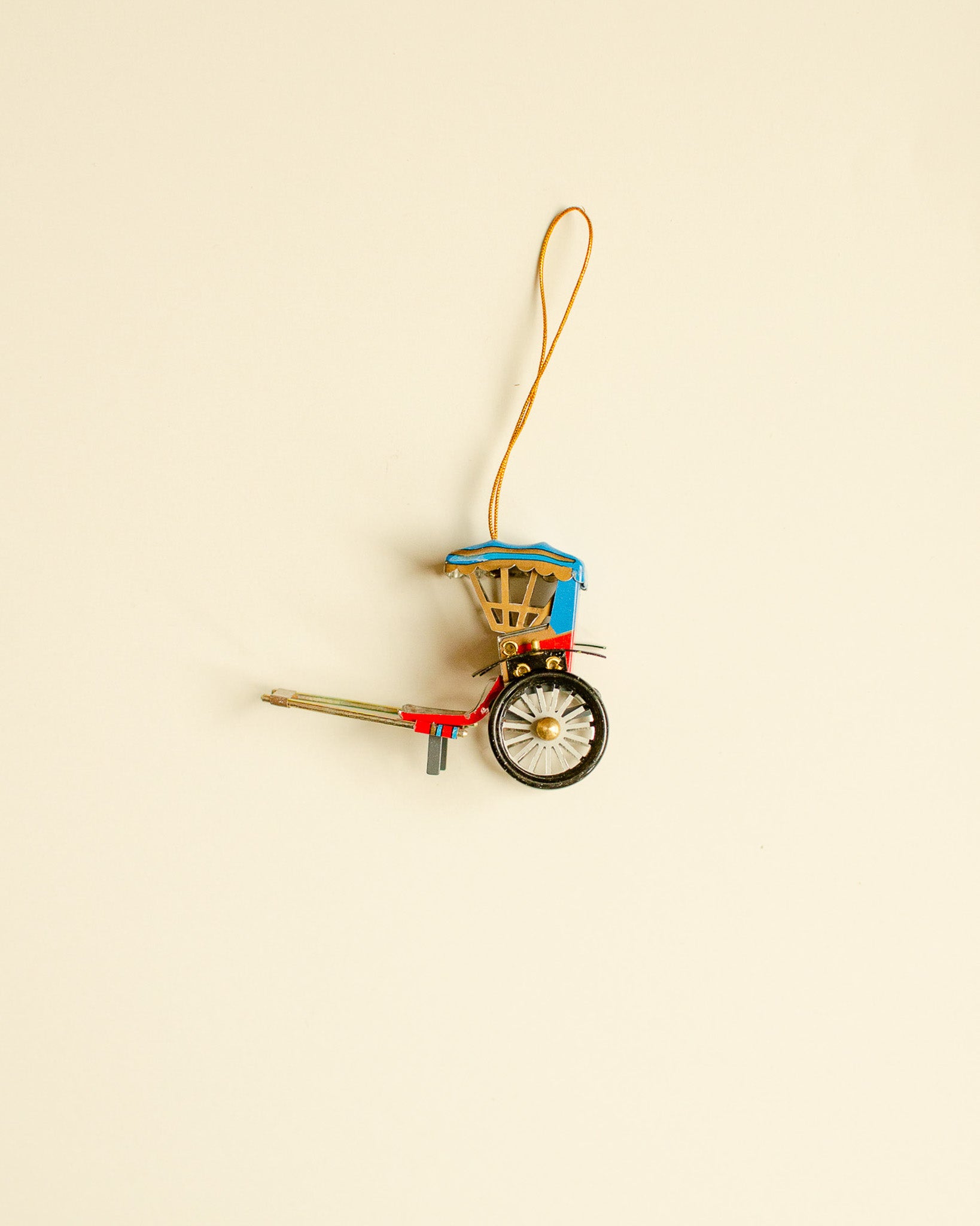 Rickshaw Cart Tin Ornament