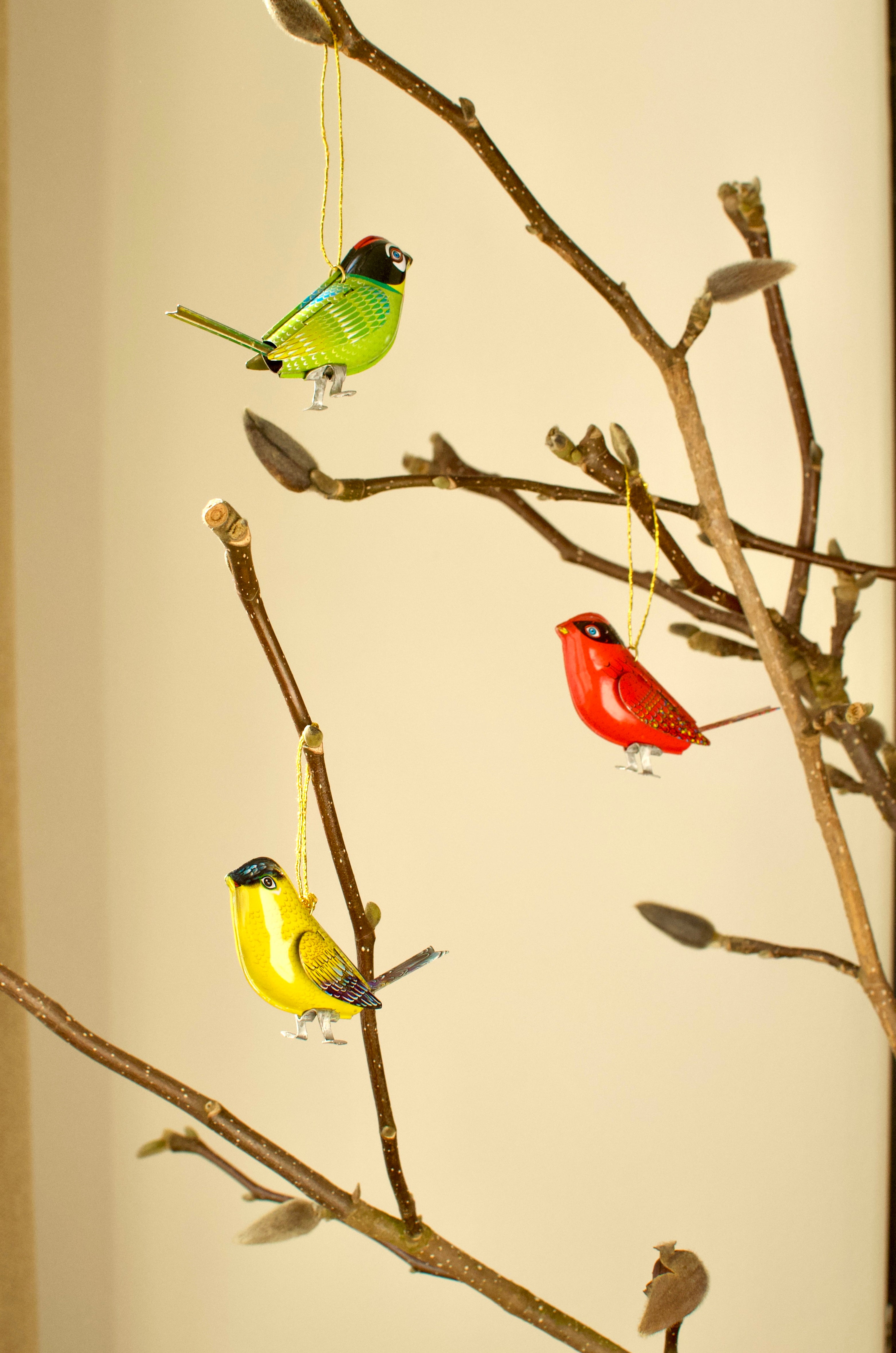 Tin Bird Yellow-Blue