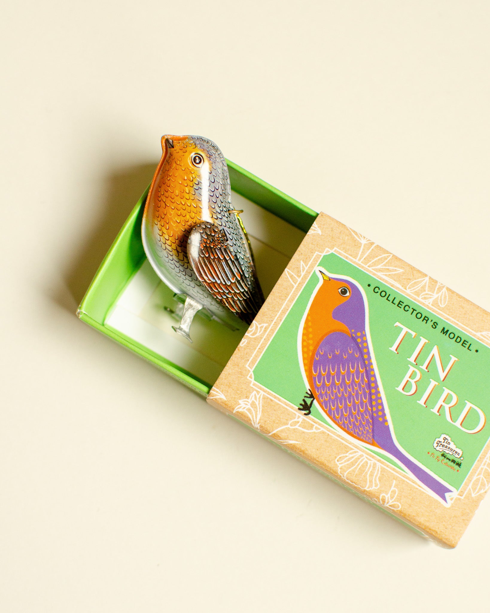 Tin Bird Orange-Purple
