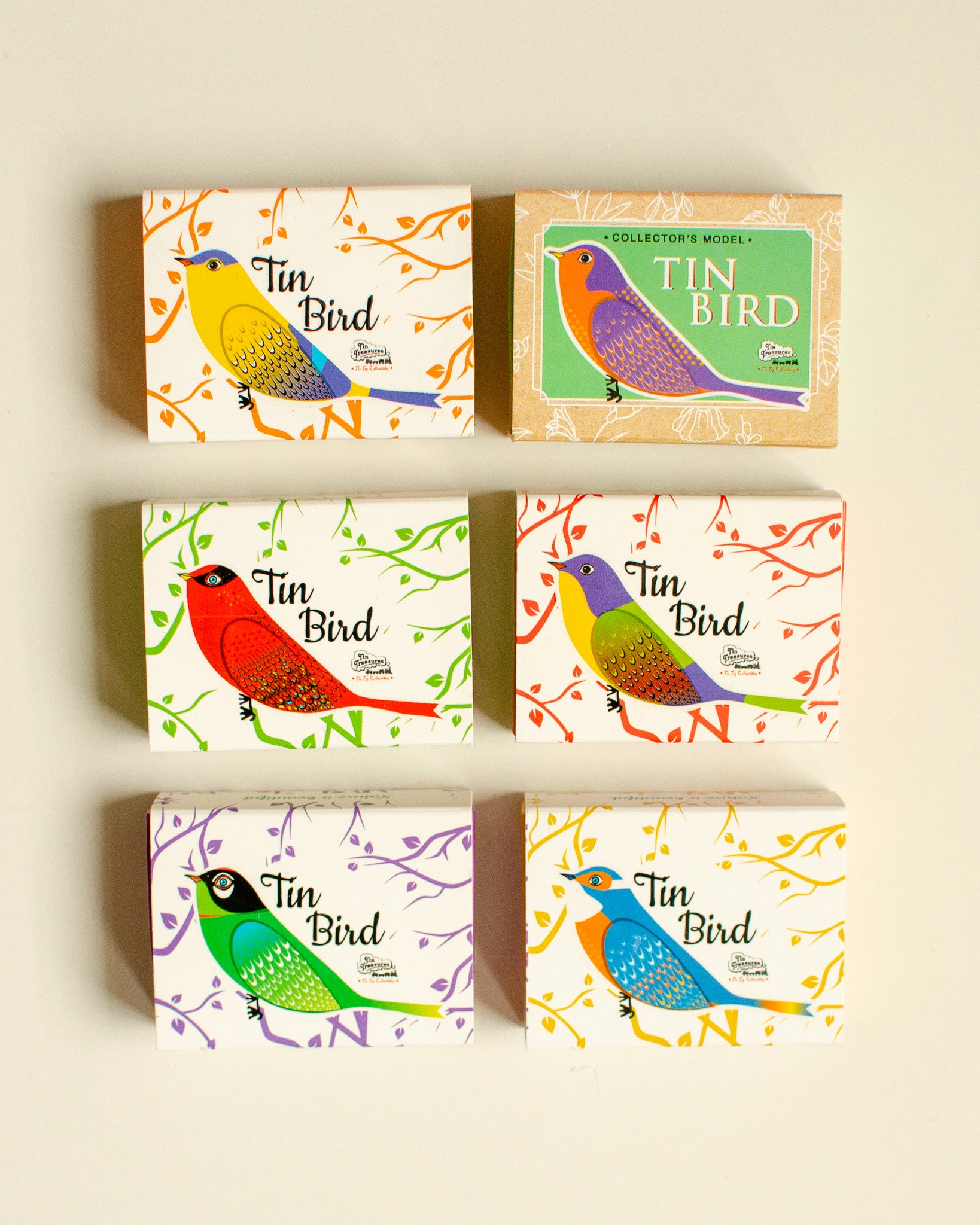 Tin Bird Blue-Orange