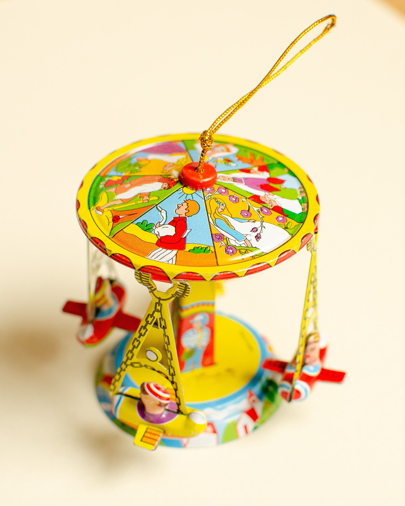 Carousel with Airplanes Tin Ornament