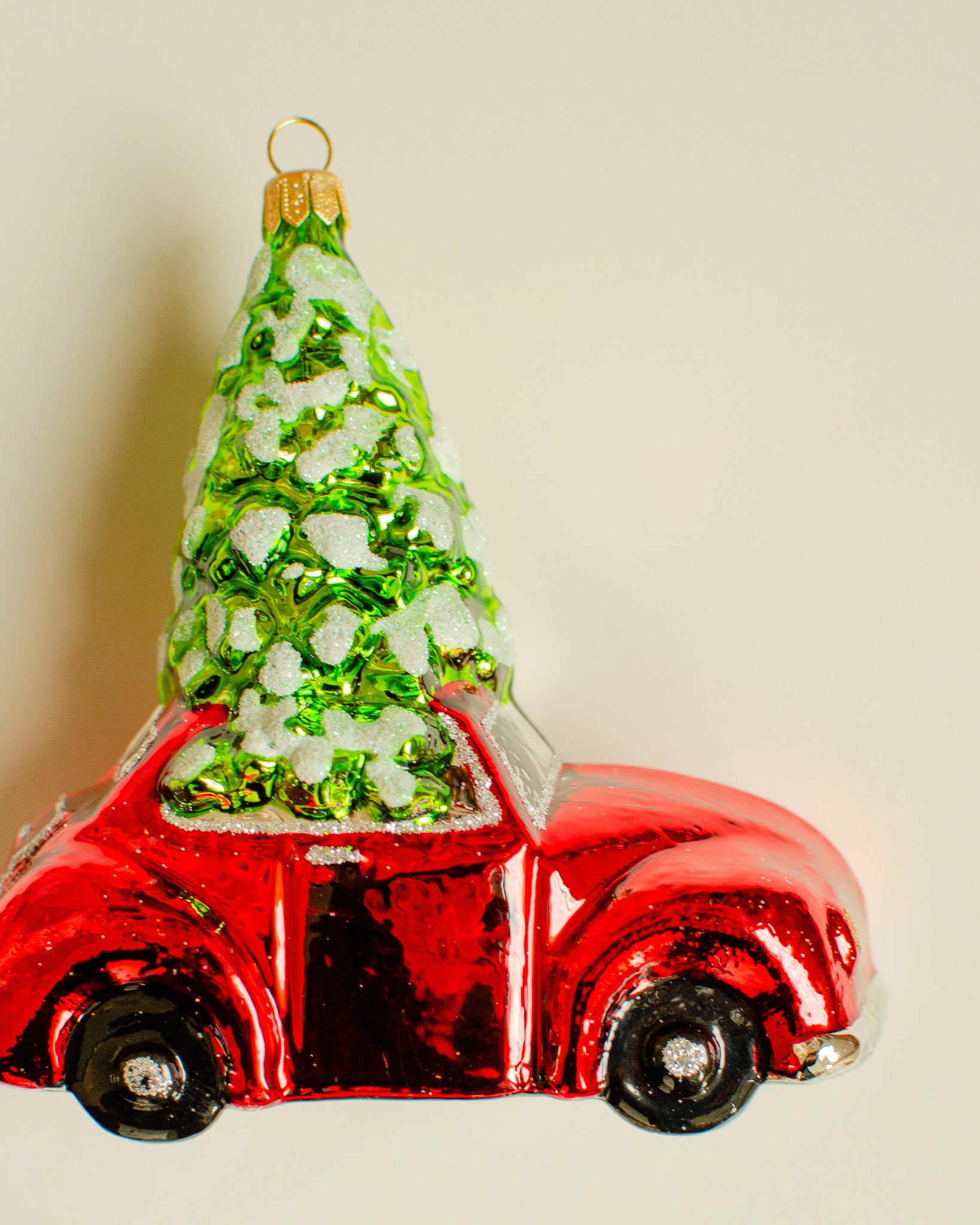 Car with Christmas Tree Ornament