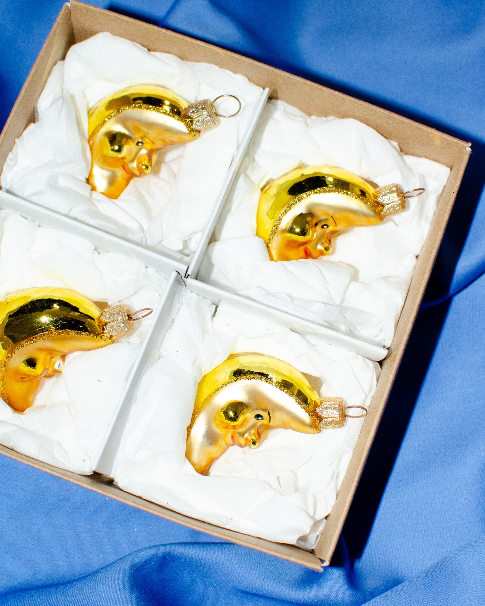 Moon Ornament set of 4 - Gold