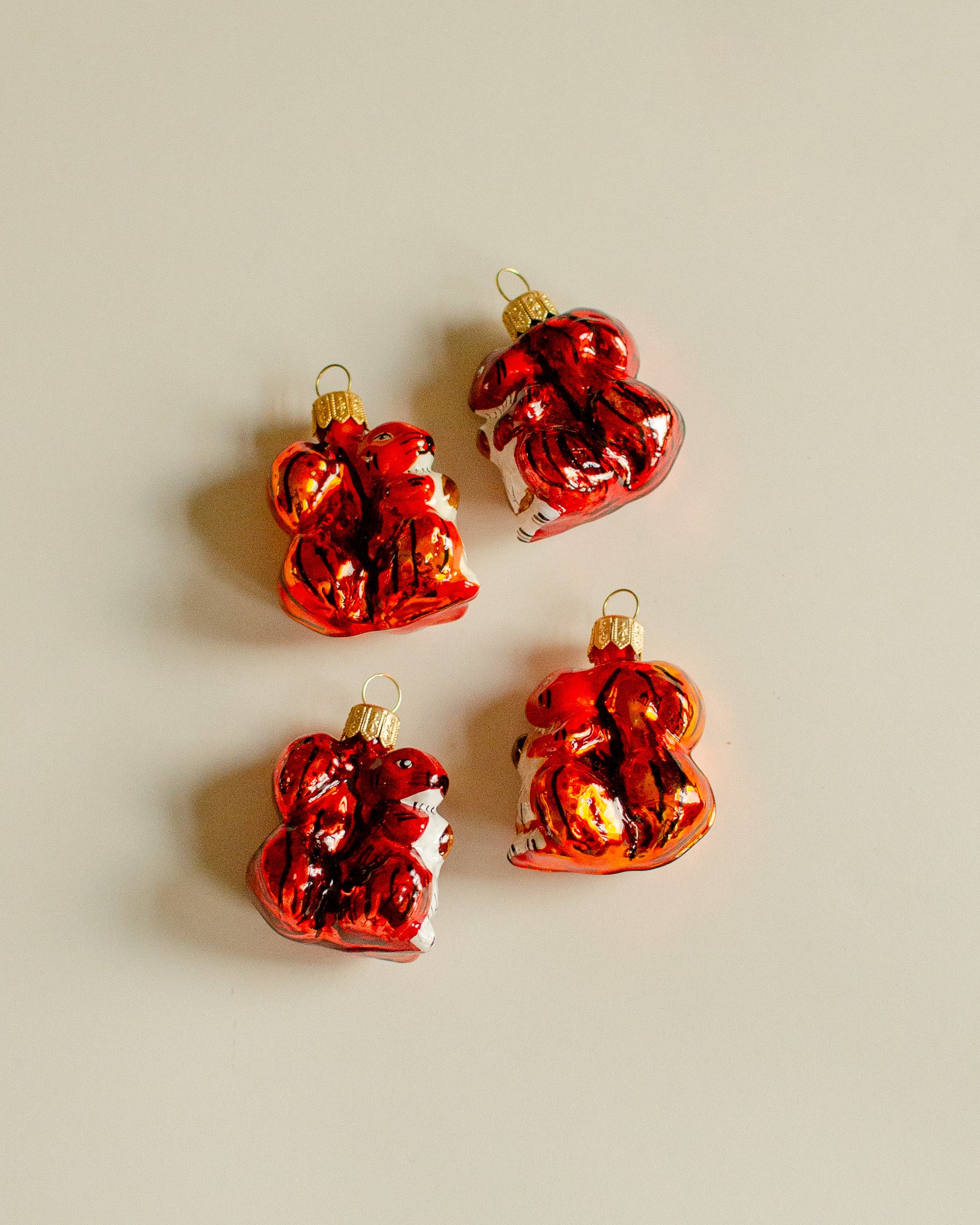 Squirrel Ornament set of 4