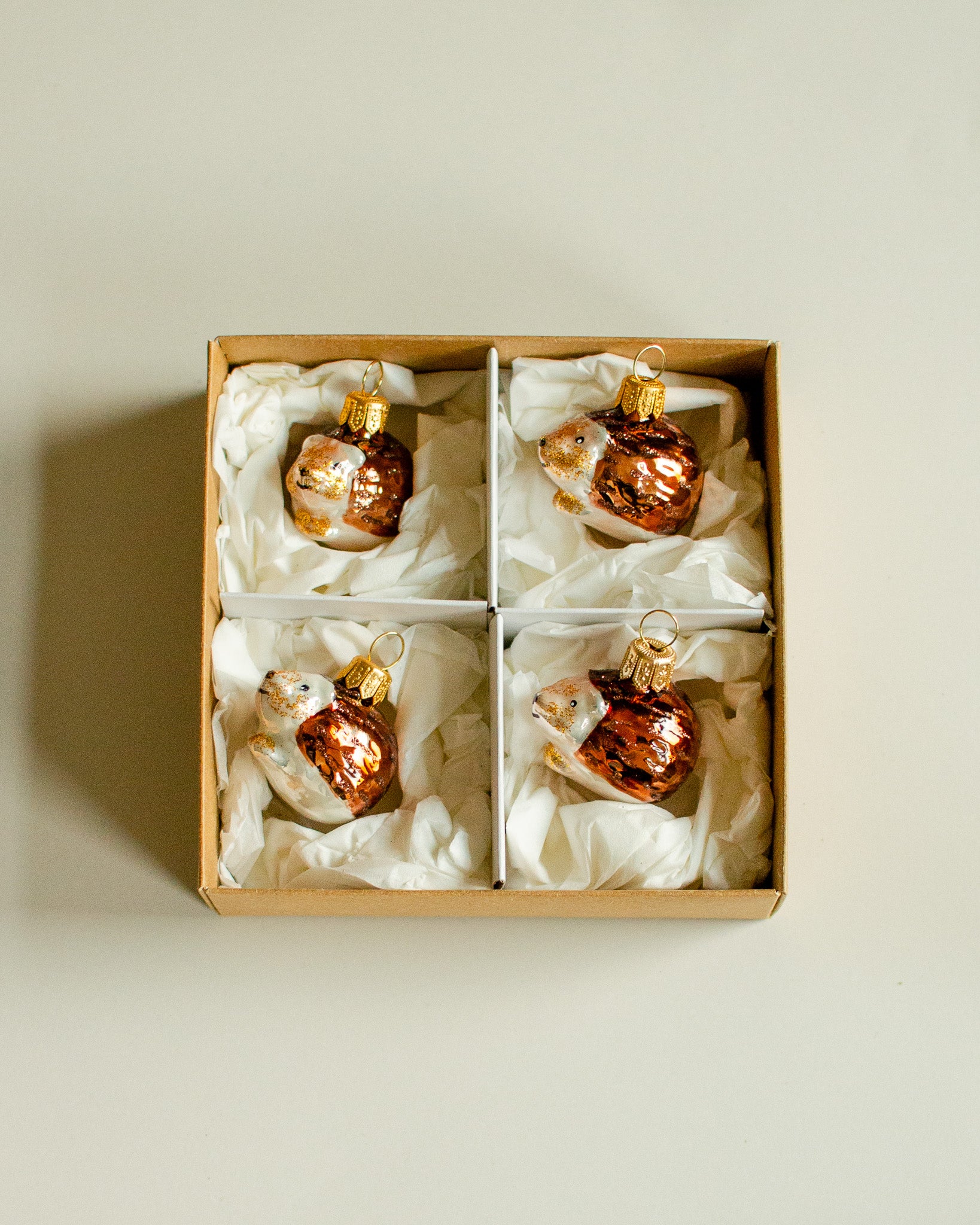 Hedgehoge Ornament set of 4