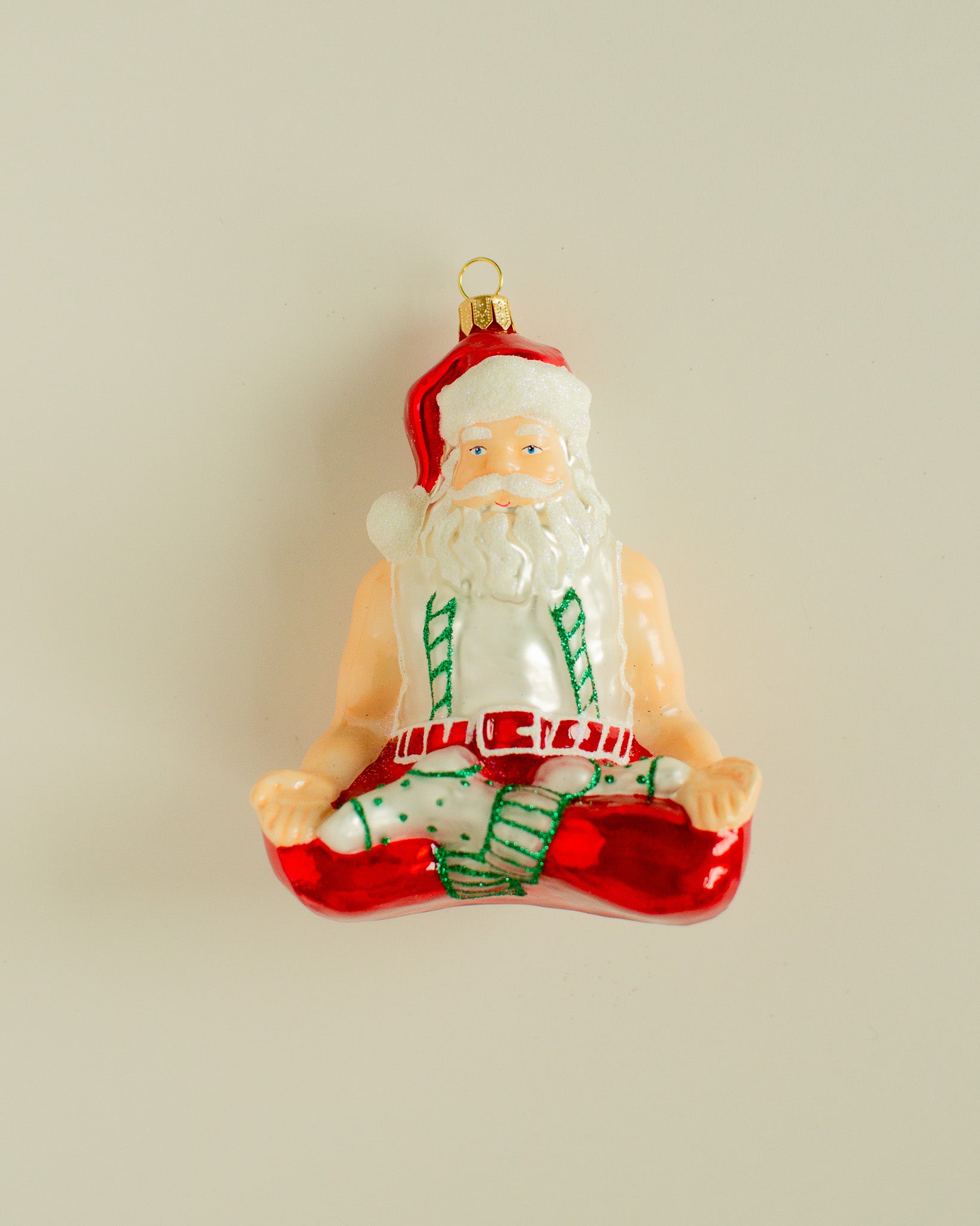 Yoga Santa Ornament