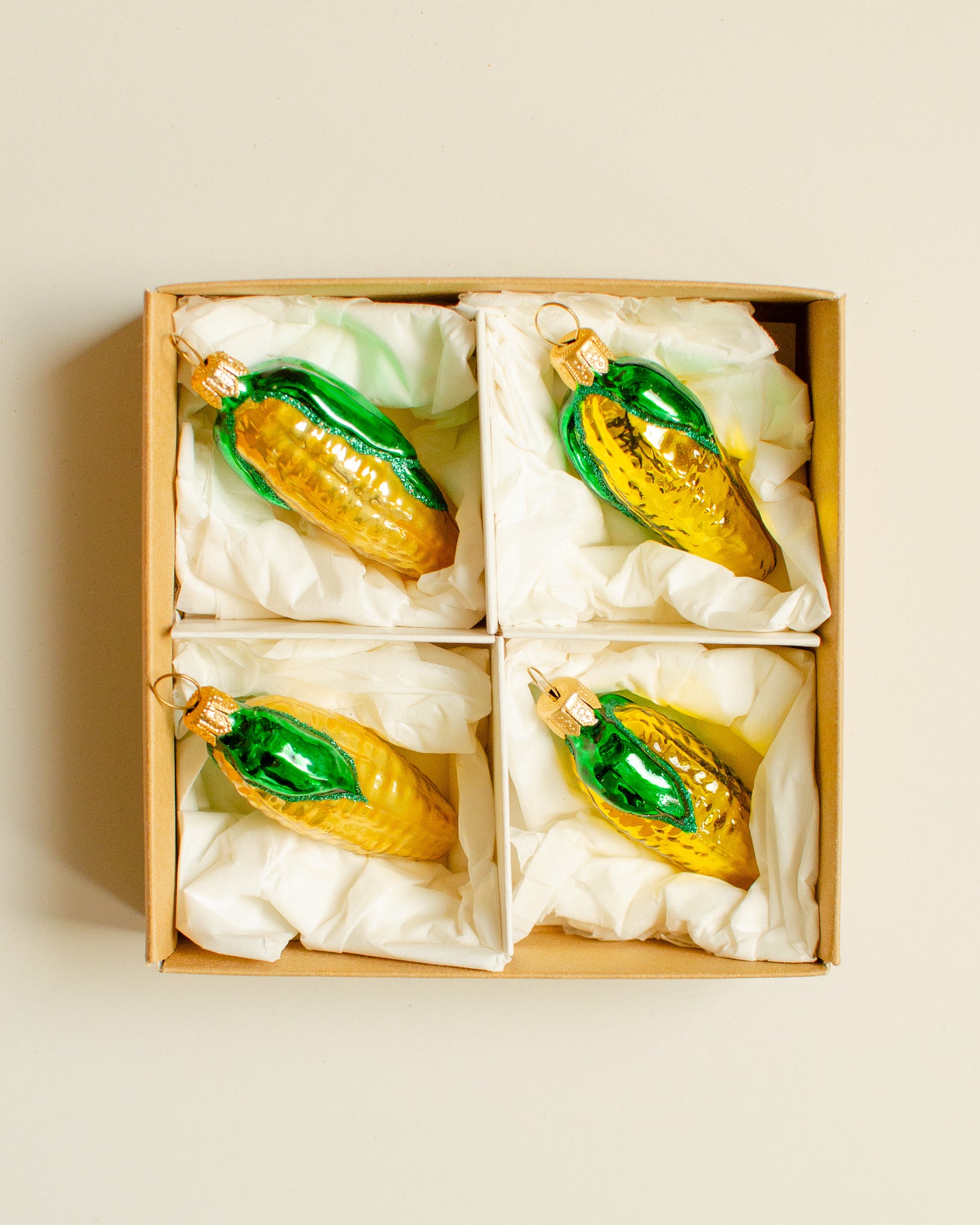 Corn Ornament Set of 4
