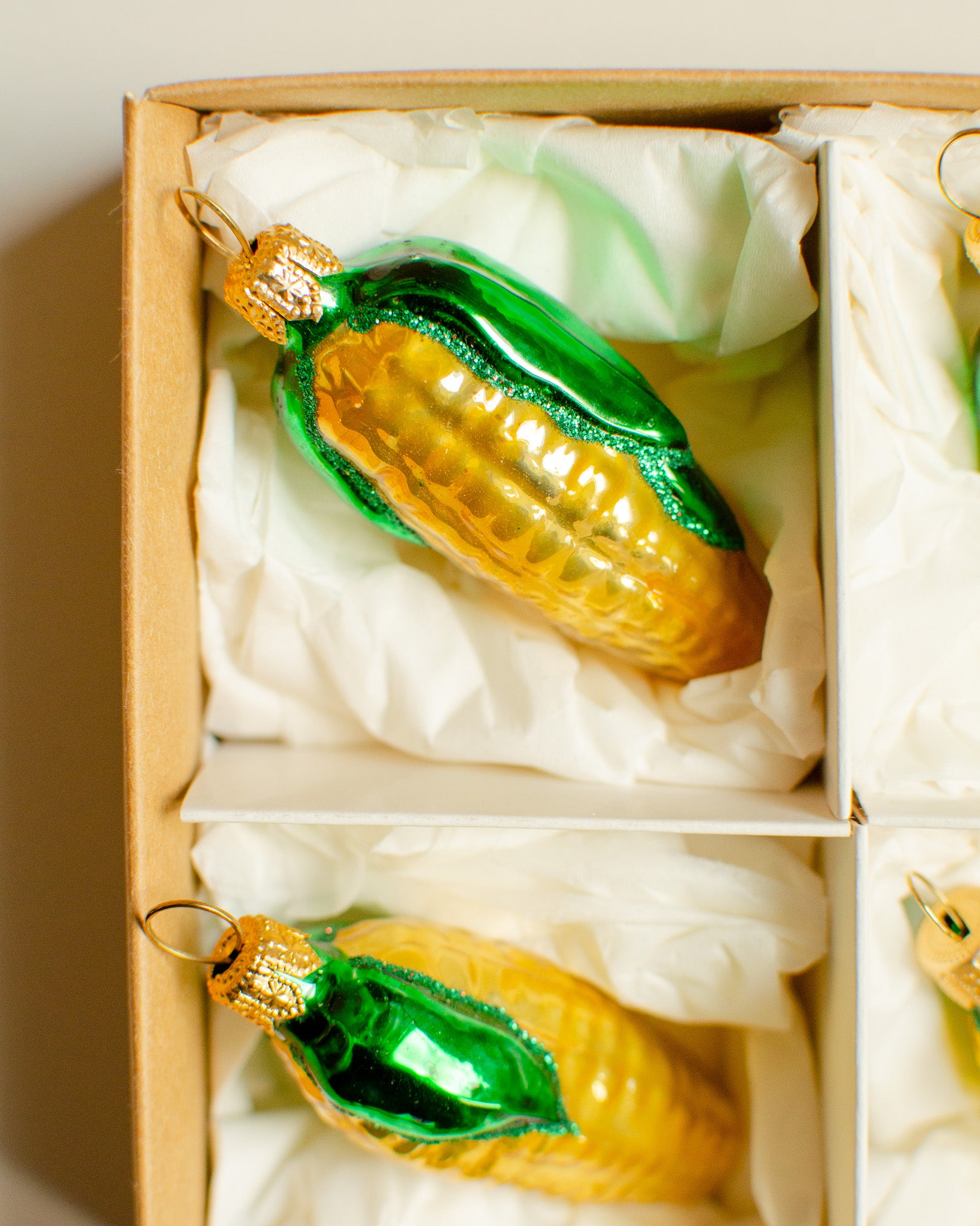 Corn Ornament Set of 4