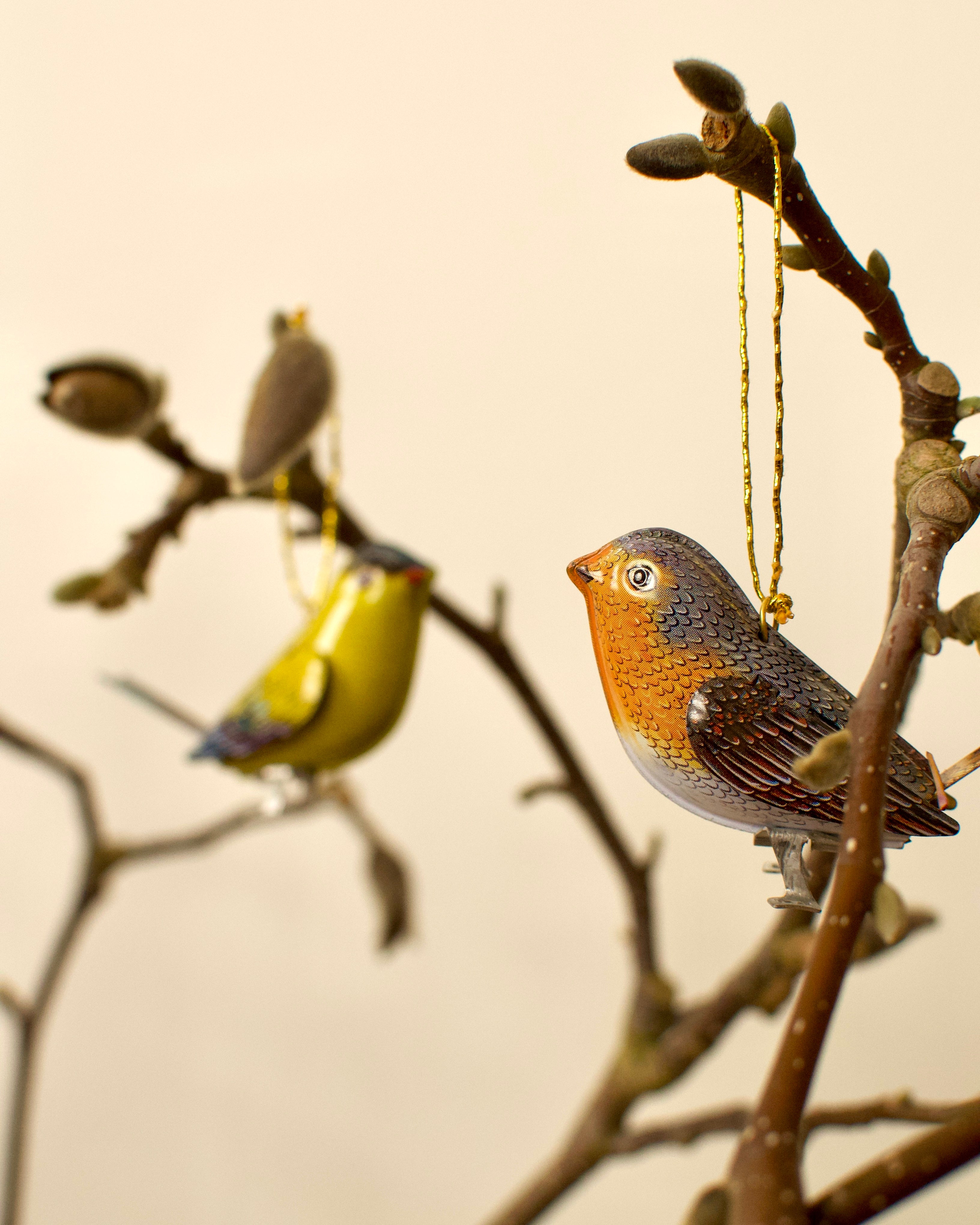 Tin Bird Orange-Purple
