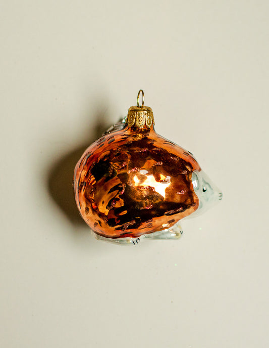 Hedgehog Glass Ornament