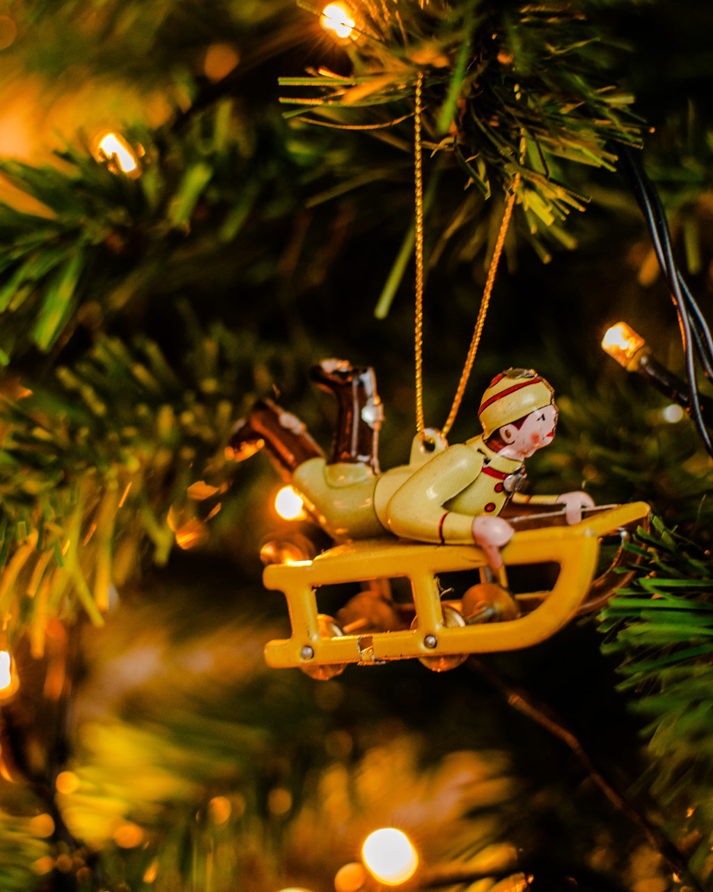 Tin Sled Ornament