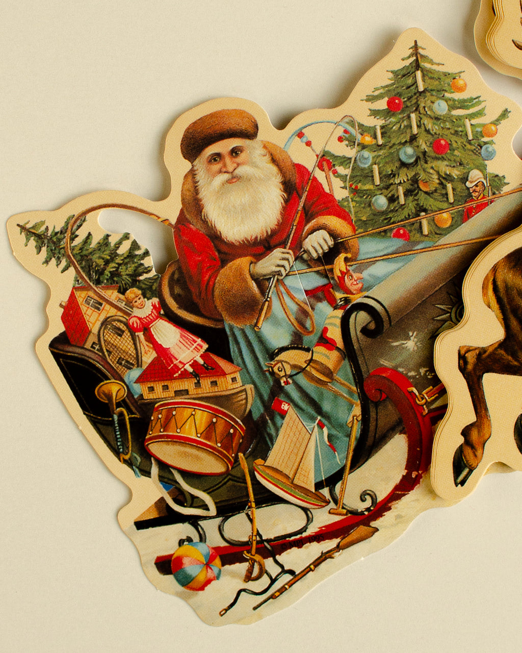 Santa in sleigh Guirlande