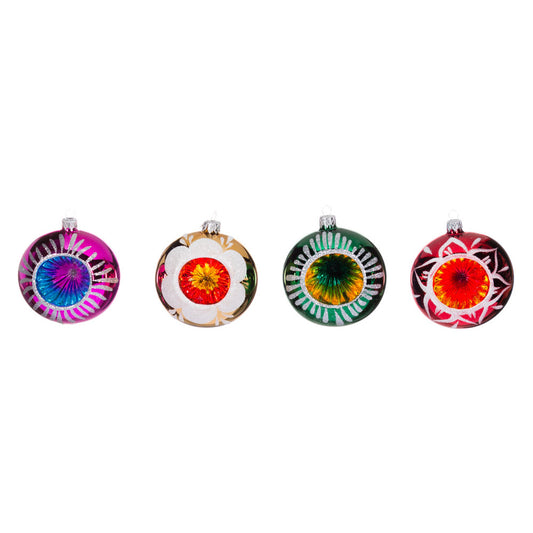 Christmas Ball Rosette Large Set of 4