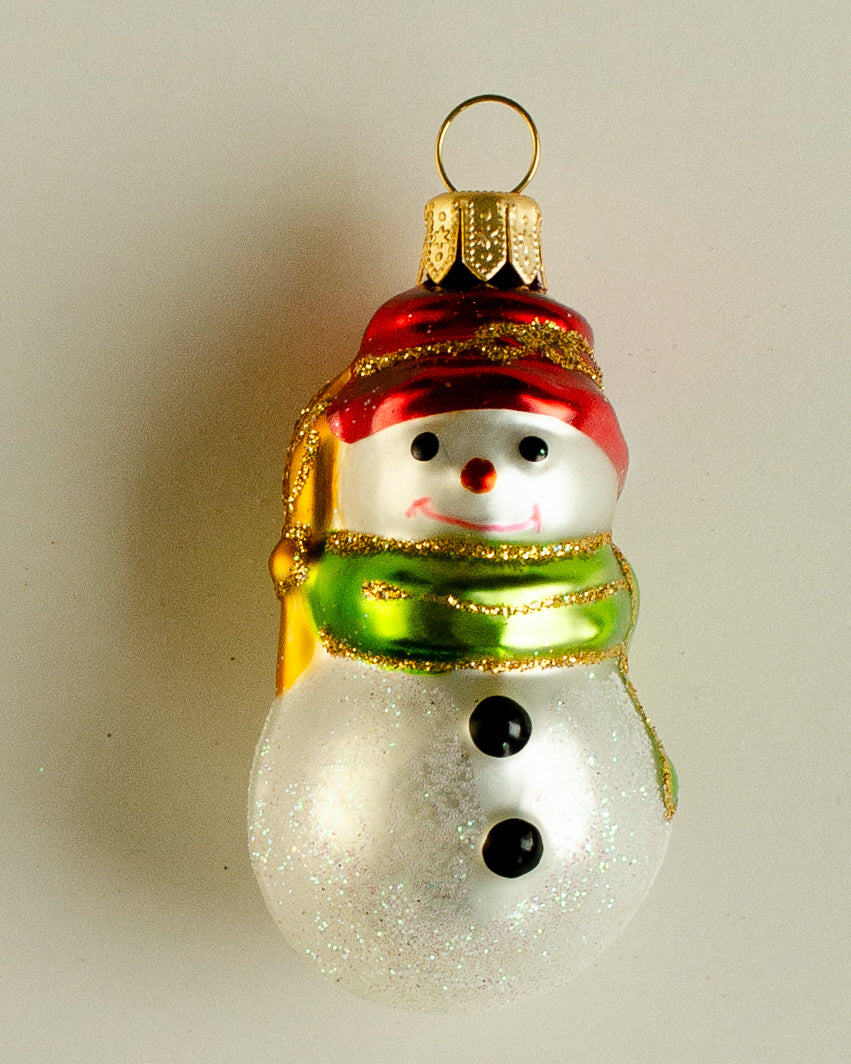 Snowman Ornament Red Small