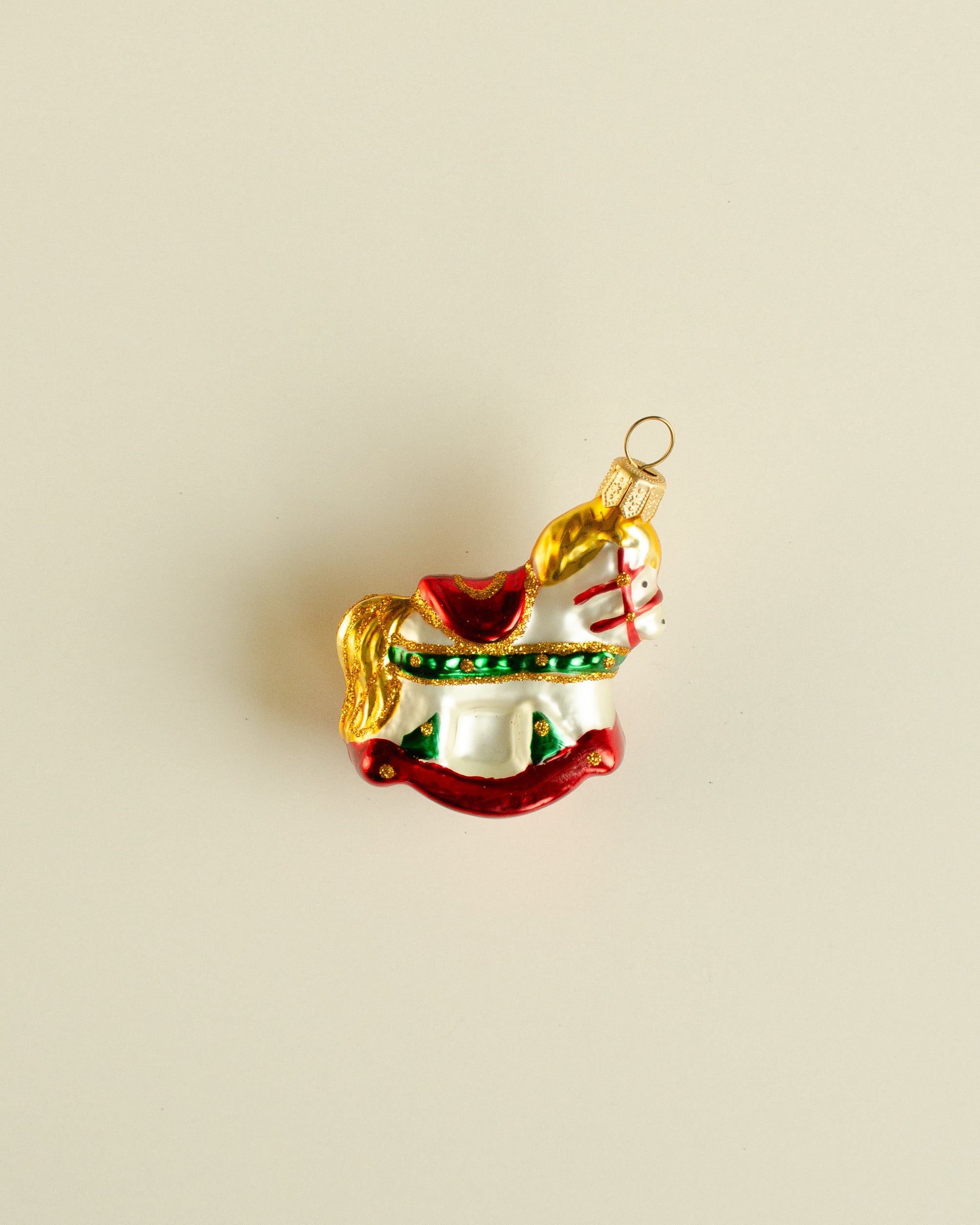 Rocking Horse Ornament Green Small