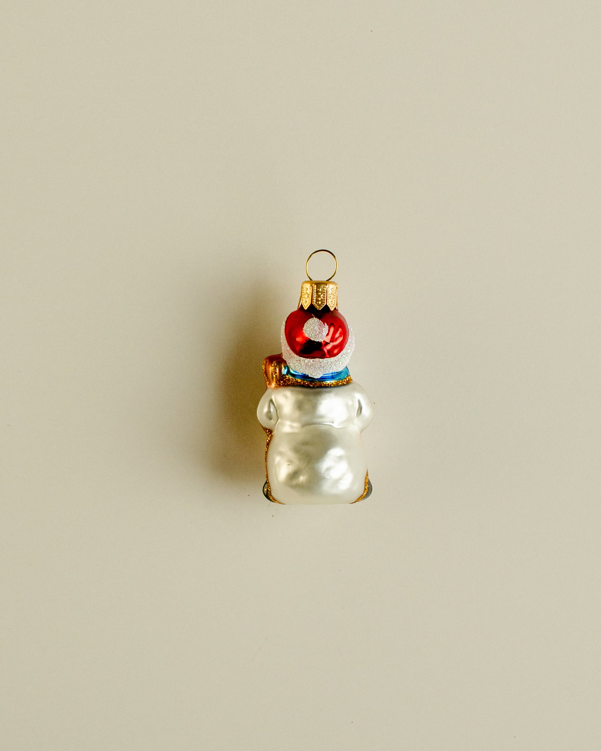 Snowman with Scarf Ornament Blue Small