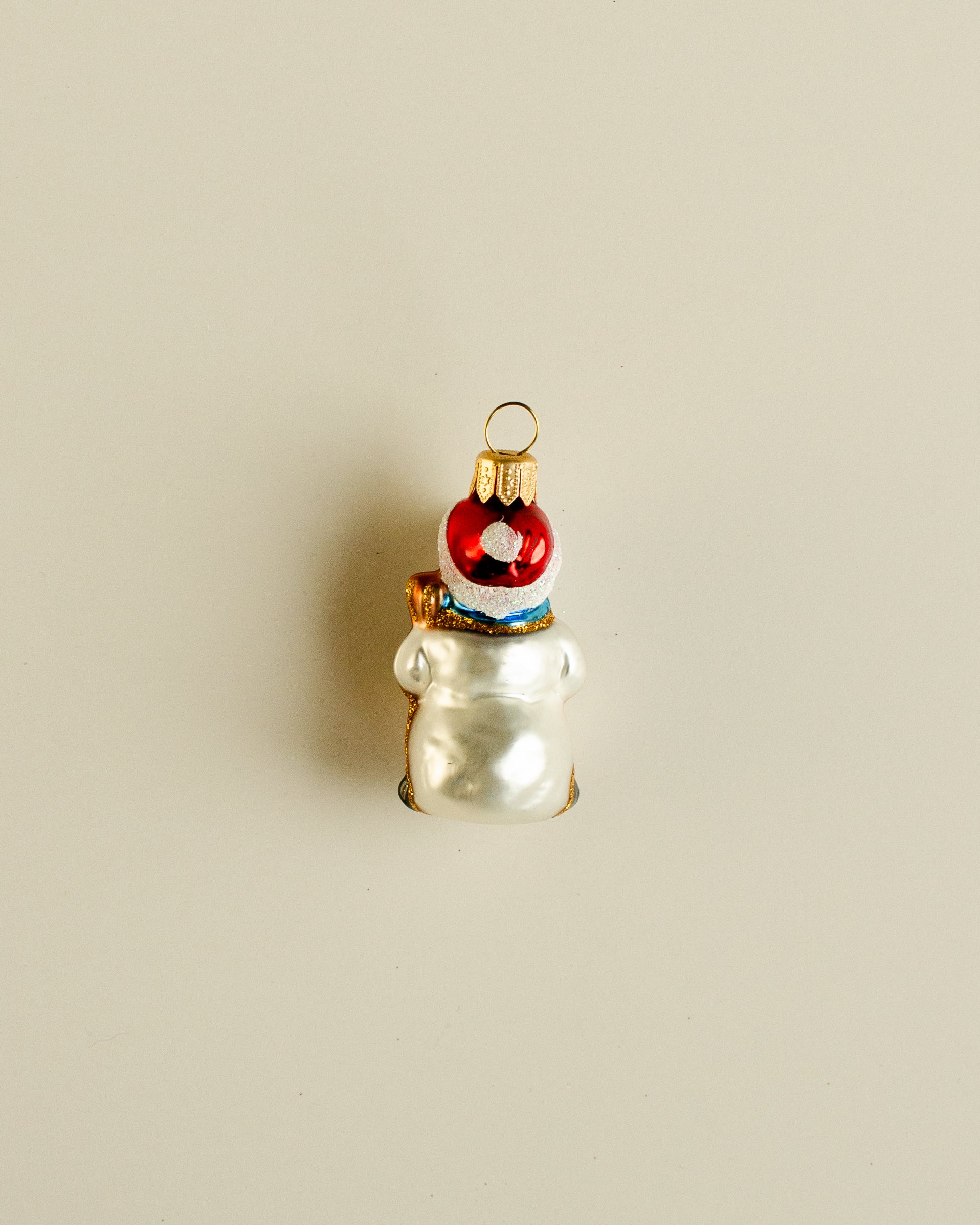 Snowman with Scarf Ornament Blue Small