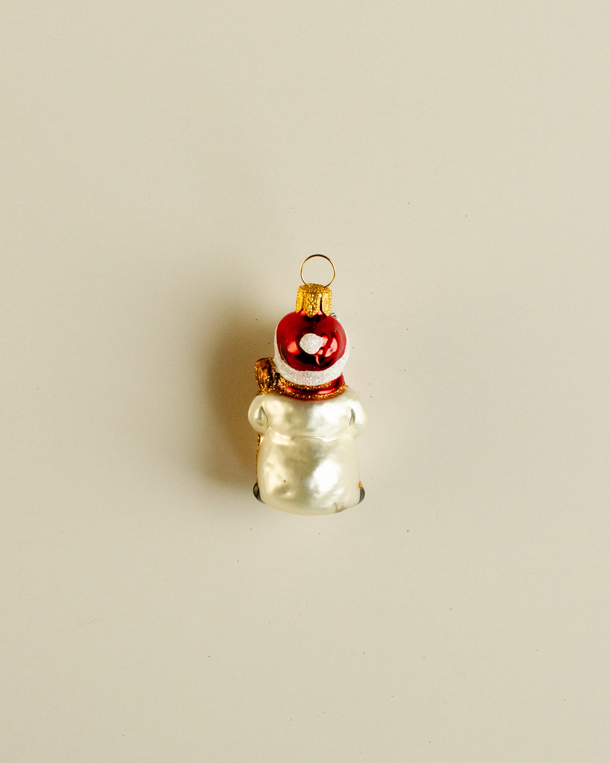 Snowman with Scarf Ornament Red Small