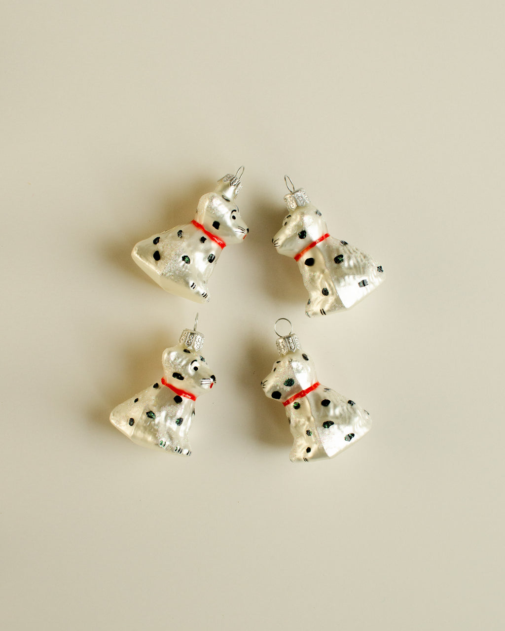 Dalmatian Silver Ornament Small Set of 4