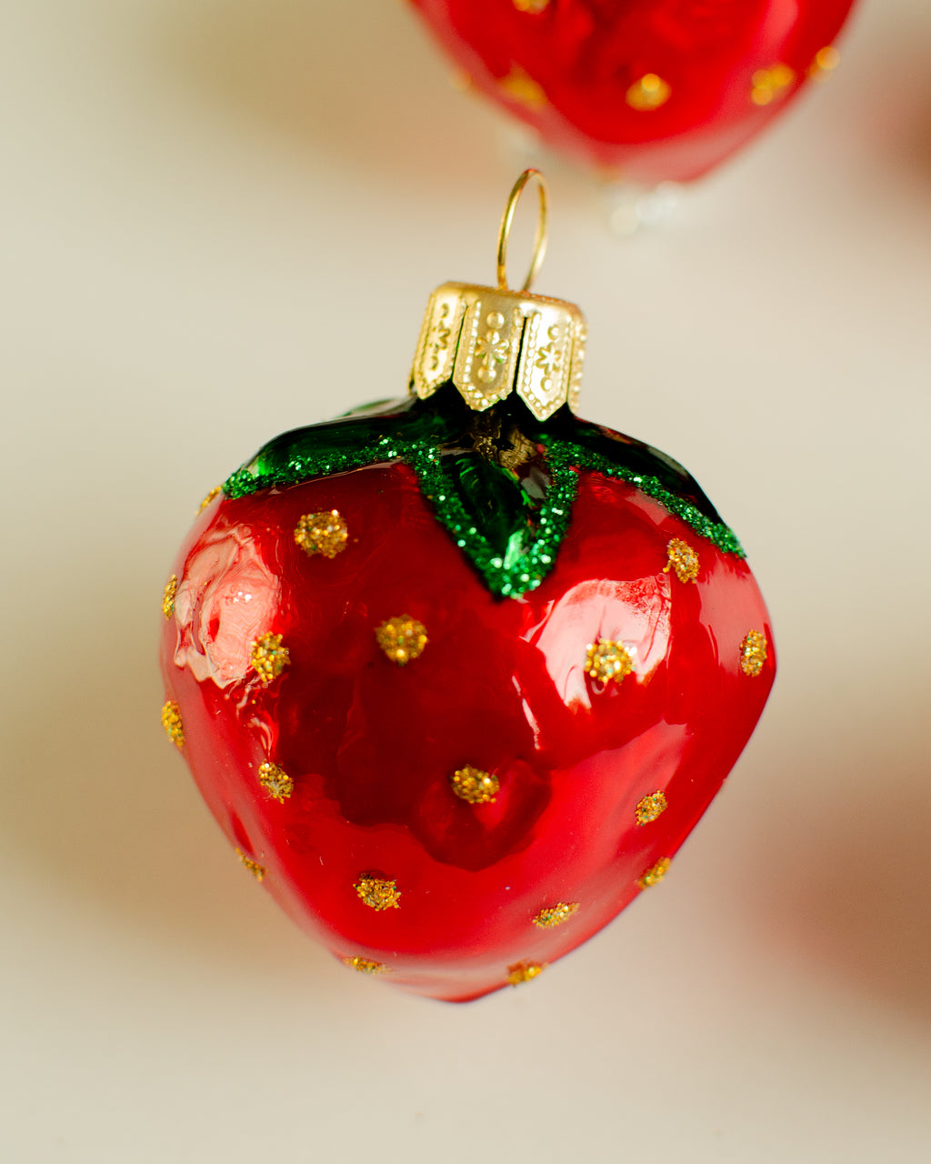 Strawberry Ornament Small Set of 4