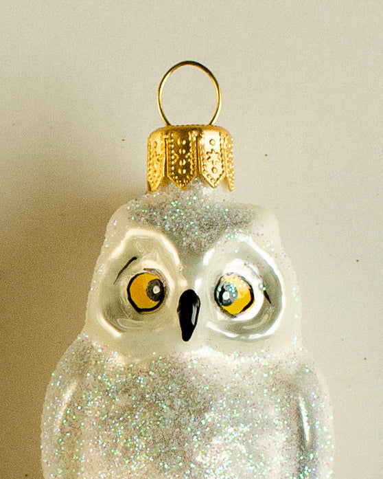 White Owl Ornament Small