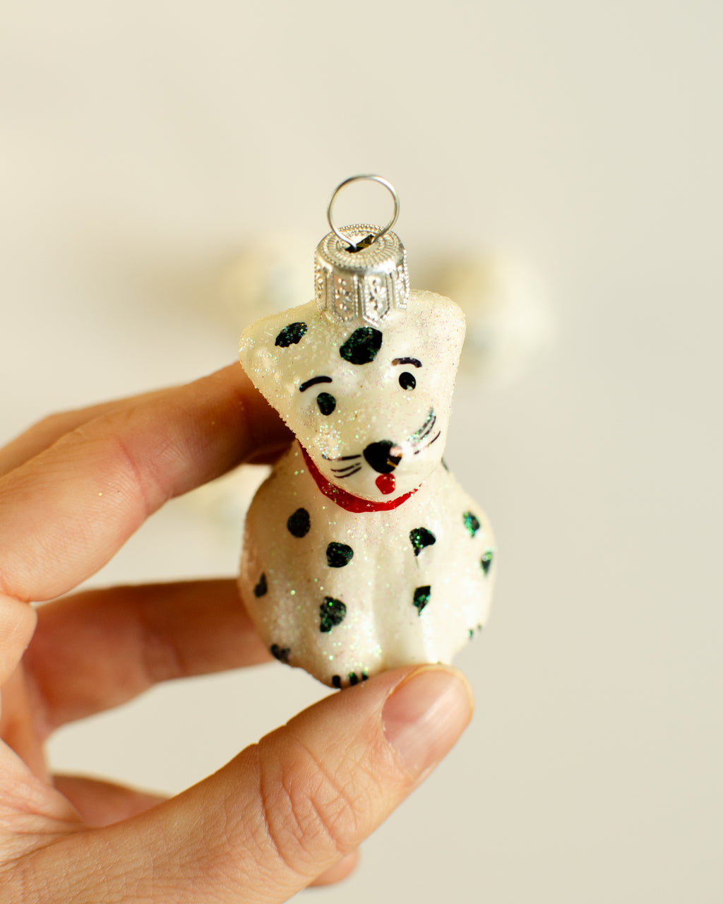 Dalmatien White Ornament Set of 4