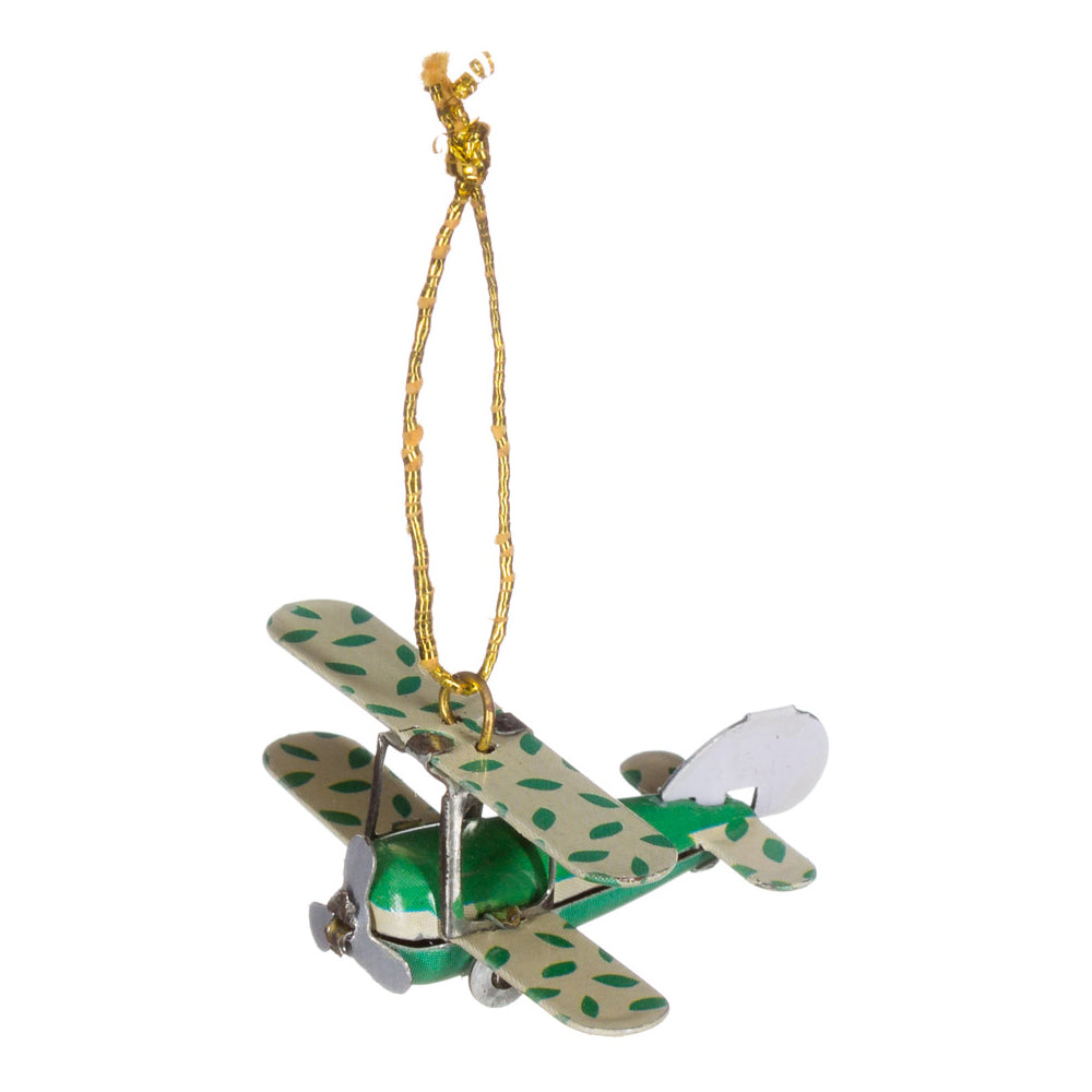 Airplanes Tin Ornament Set of 6