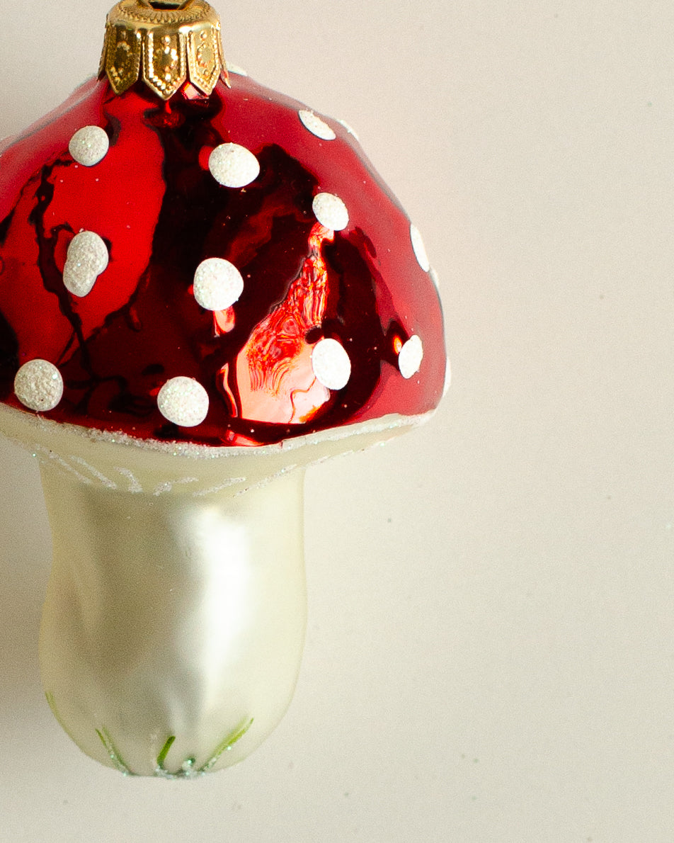 Amanita Muscaria Mushroom Ornament Set Medium