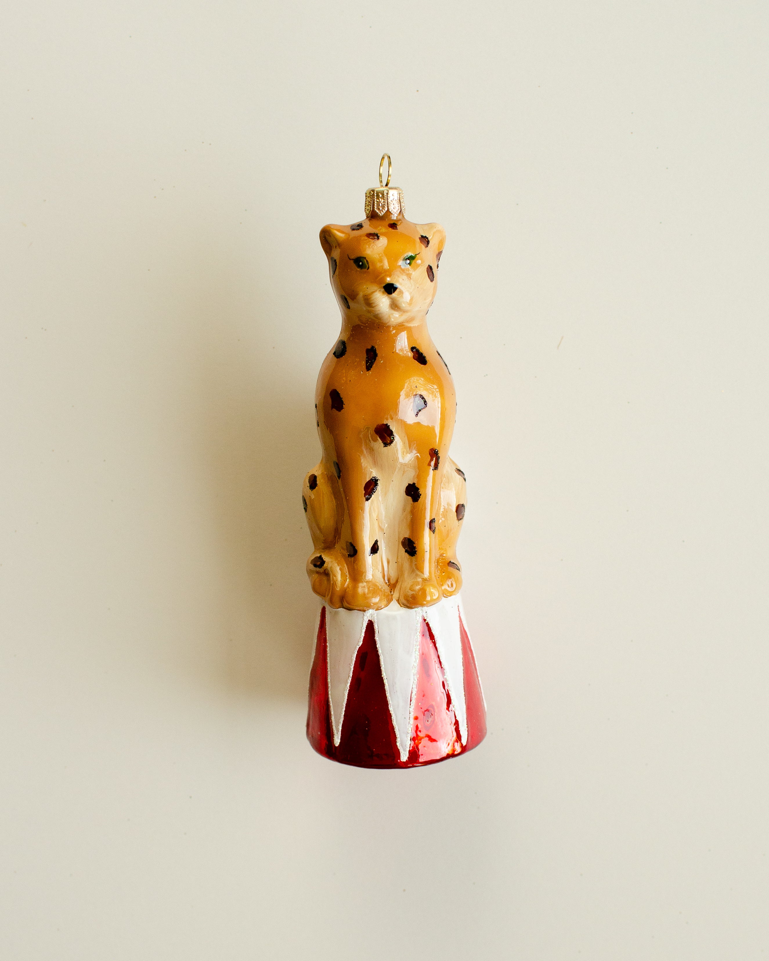 Vintage Circus Leopard Ornament Large