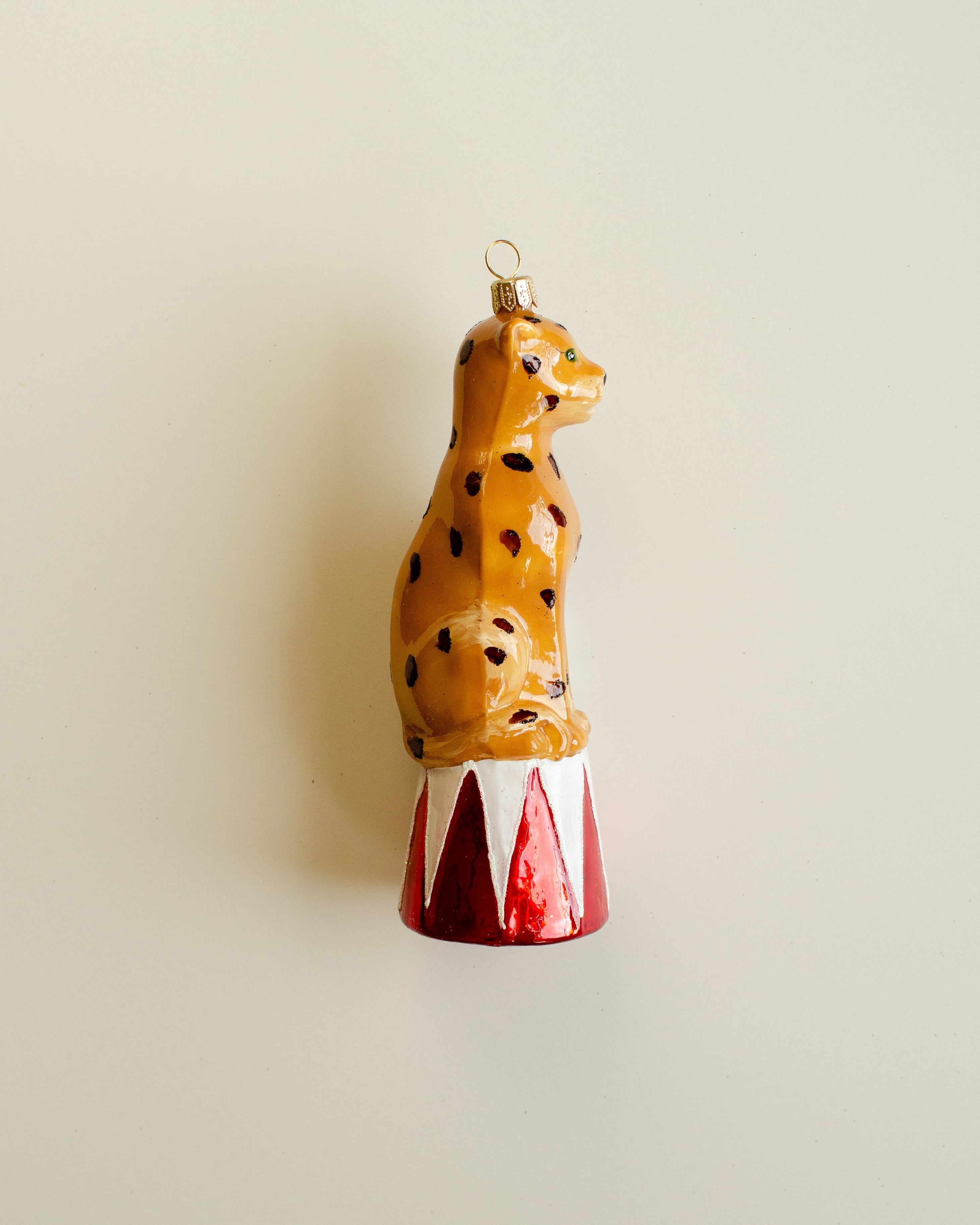 Vintage Circus Leopard Ornament Large