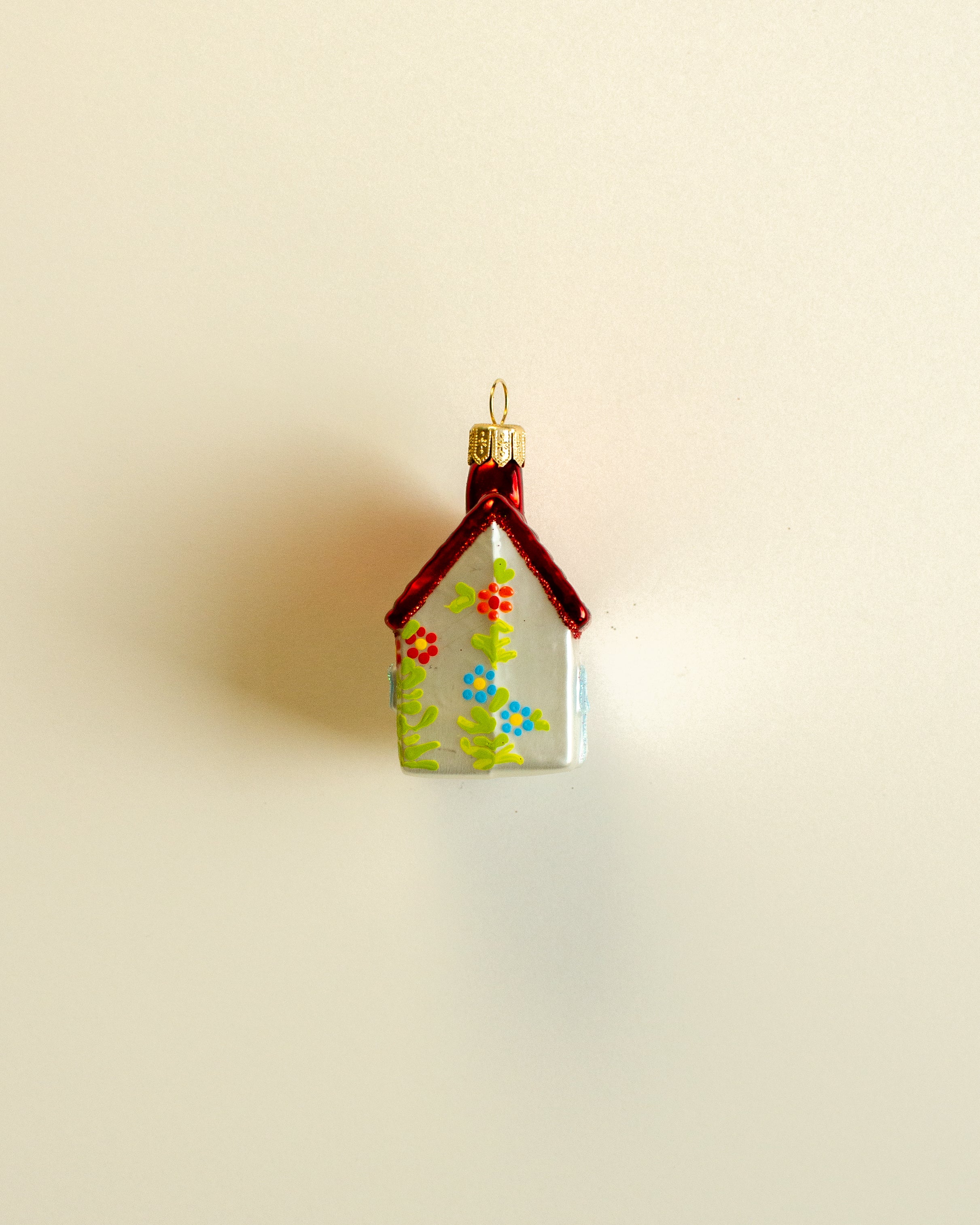 House with Red Roof Ornament Medium