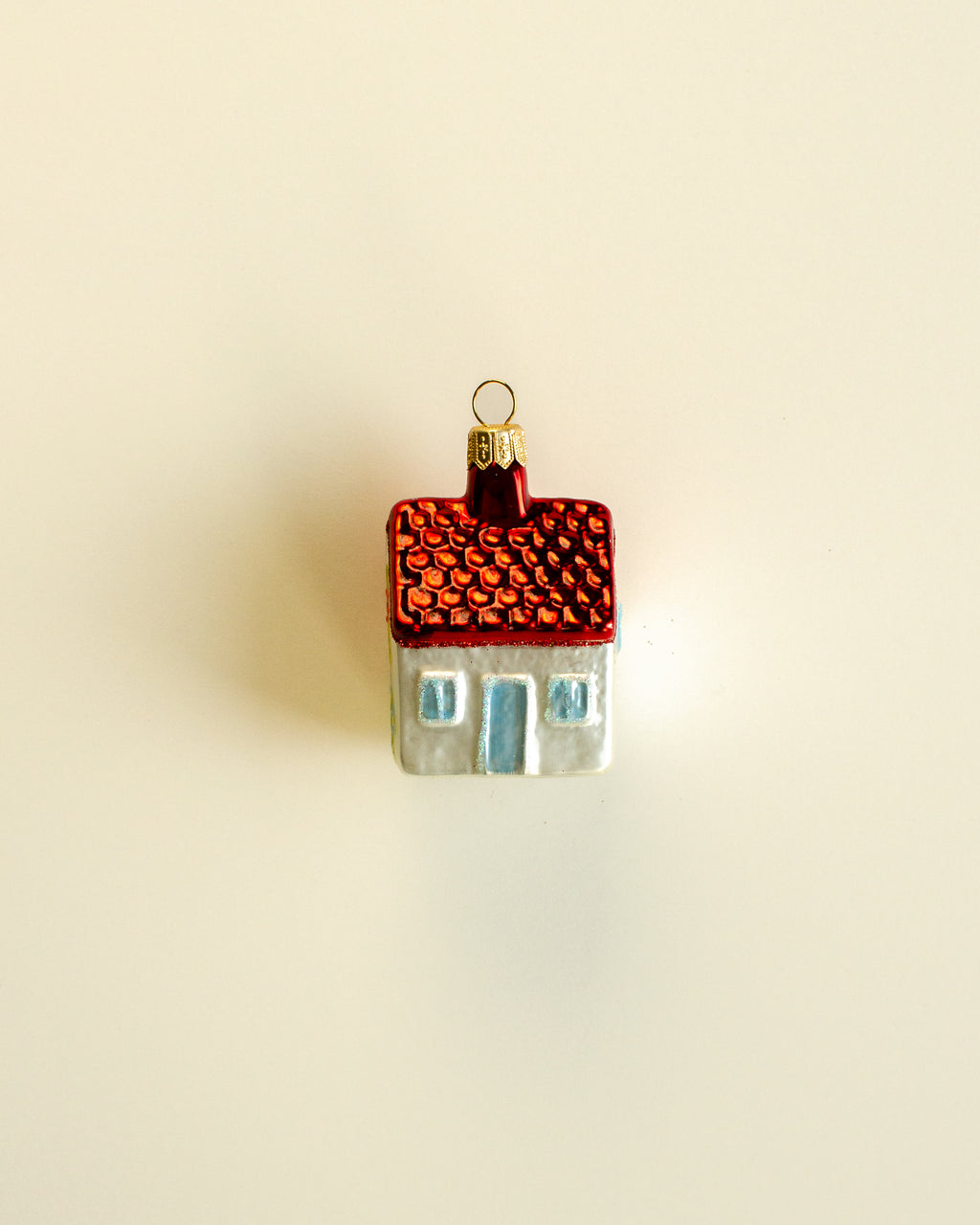 House with Red Roof Ornament Medium