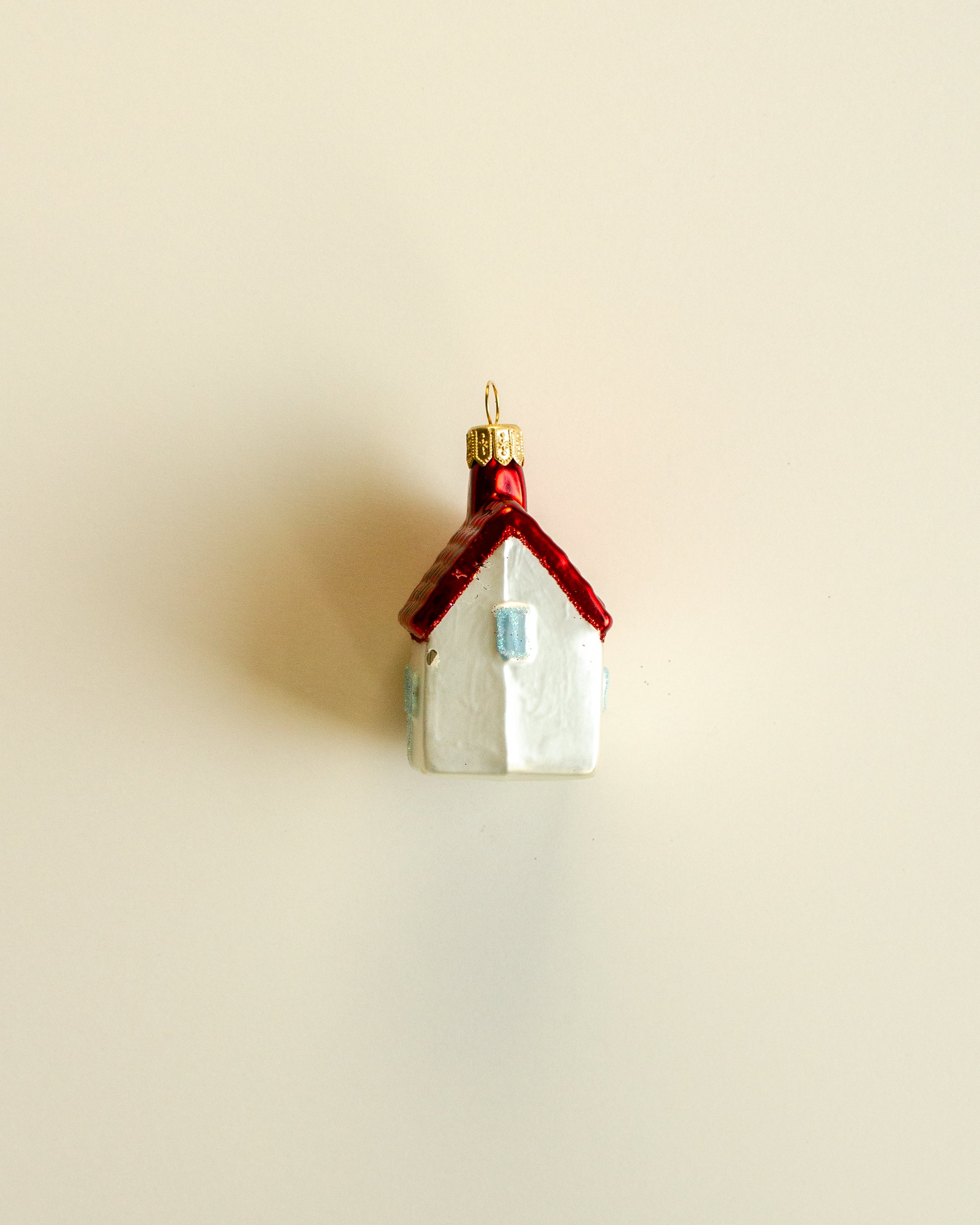 House with Red Roof Ornament Medium