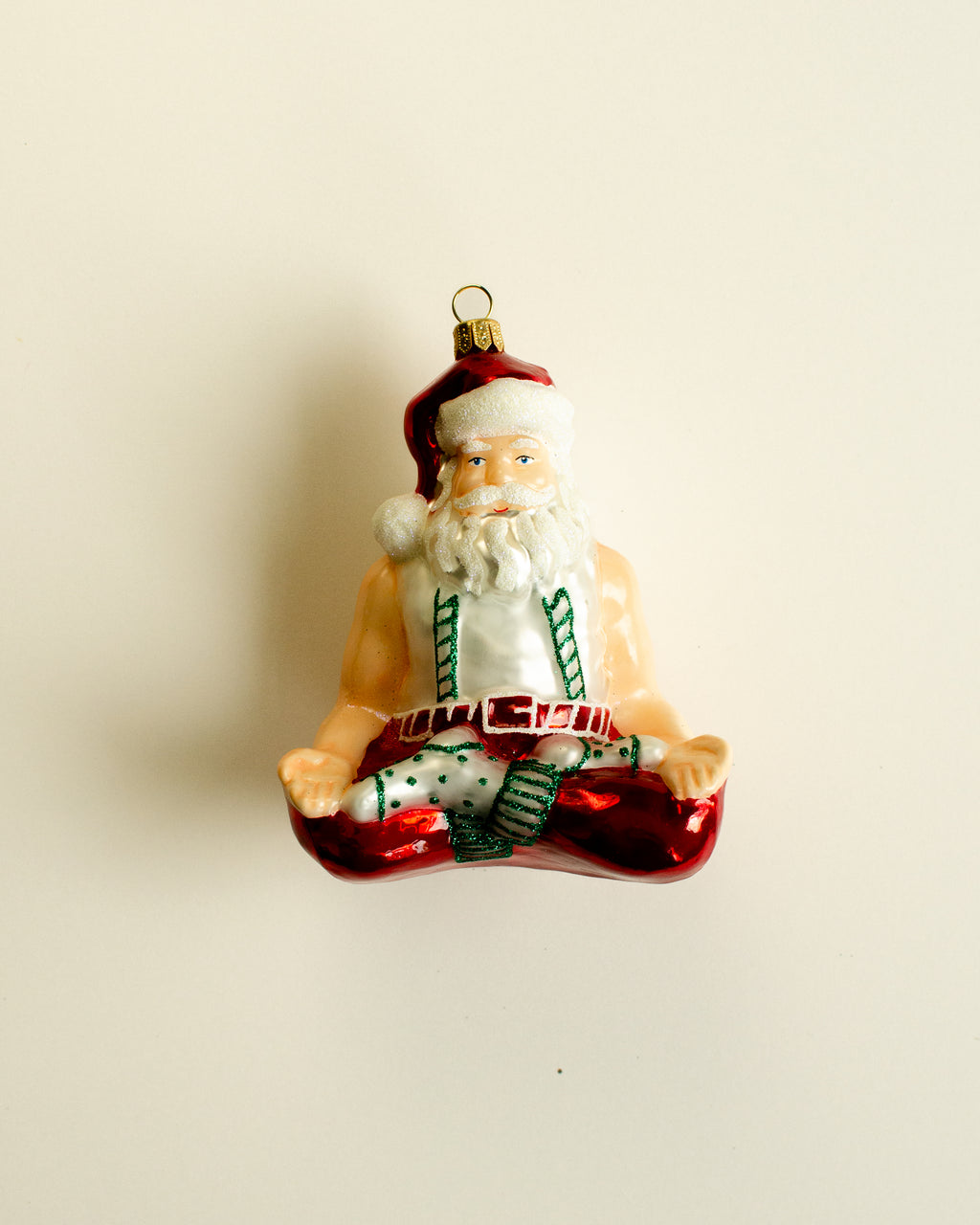 Yoga santa ornament large