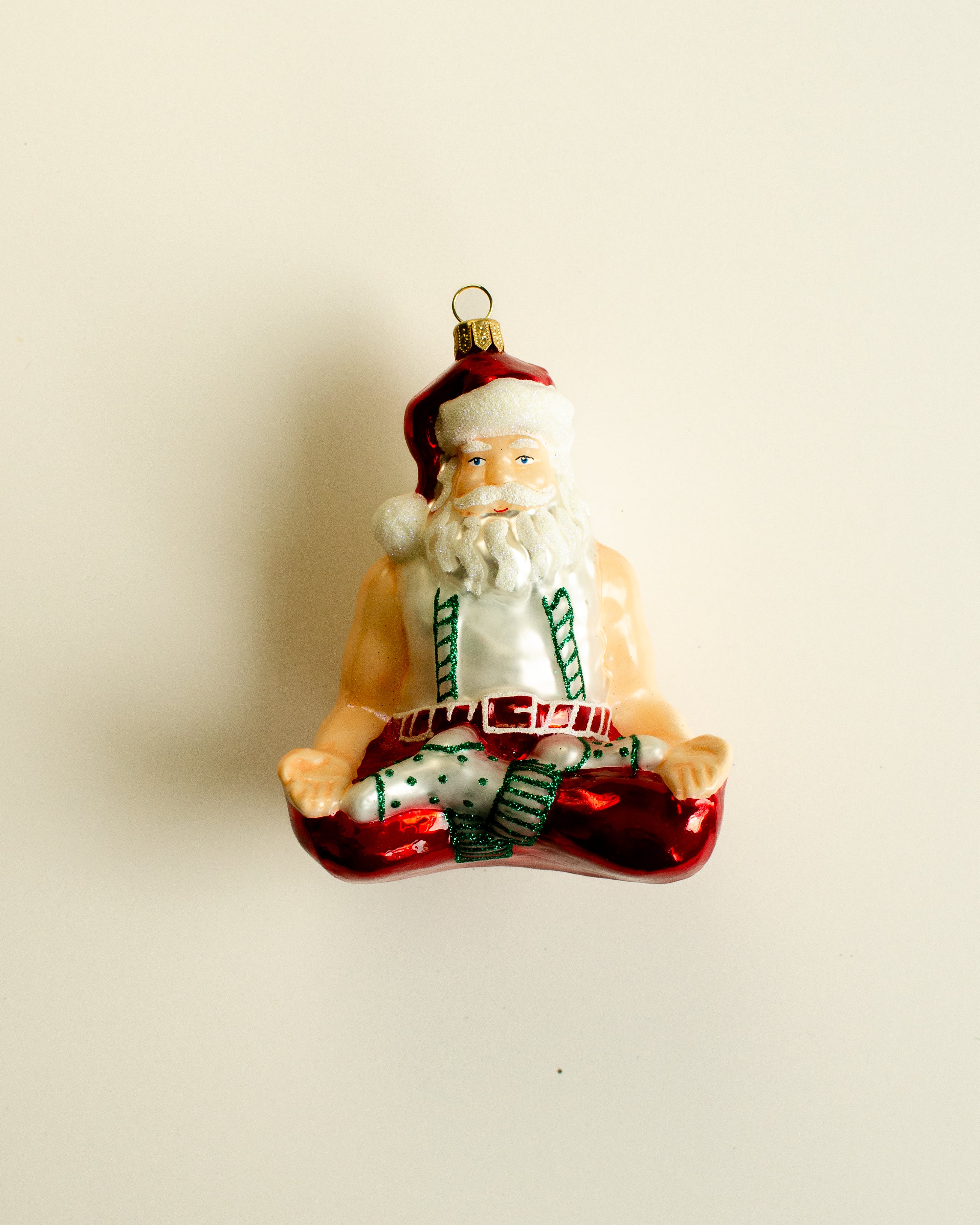 Yoga santa ornament large