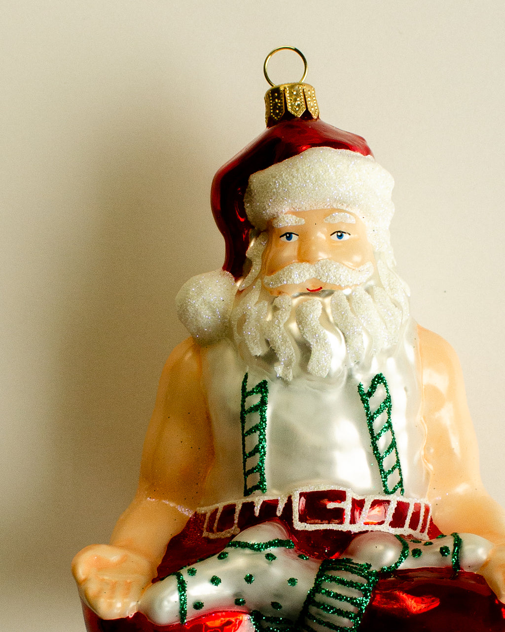 Yoga santa ornament large