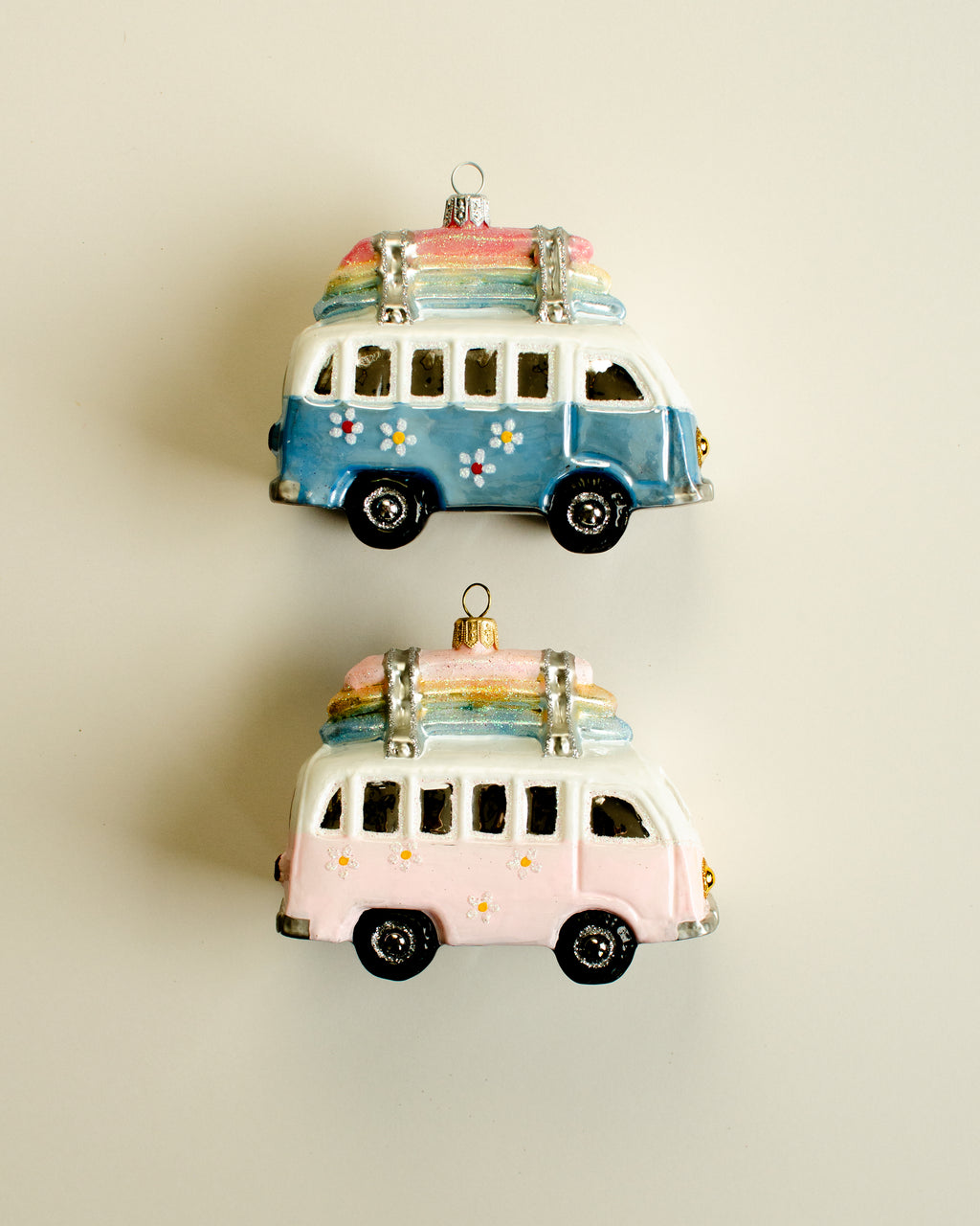 VW Camper Van Pink Ornament Large