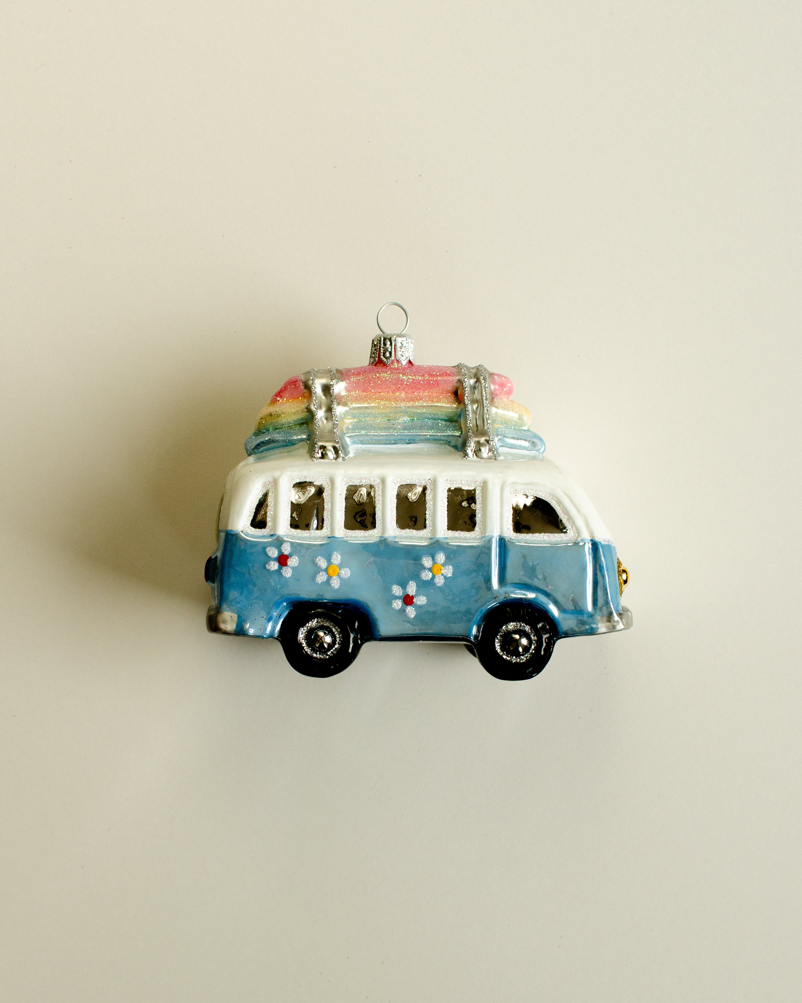 VW Camper Van Blue Ornament Large