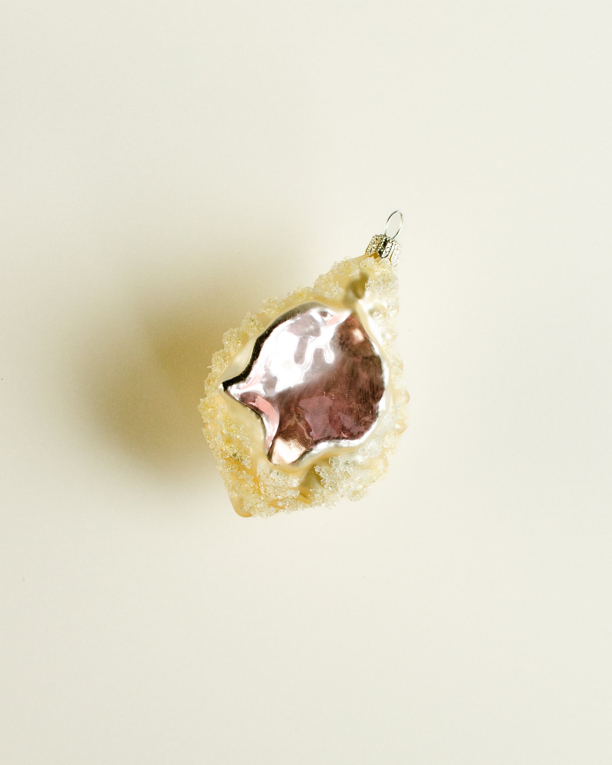 Round Shell with Crystals Ornament Medium