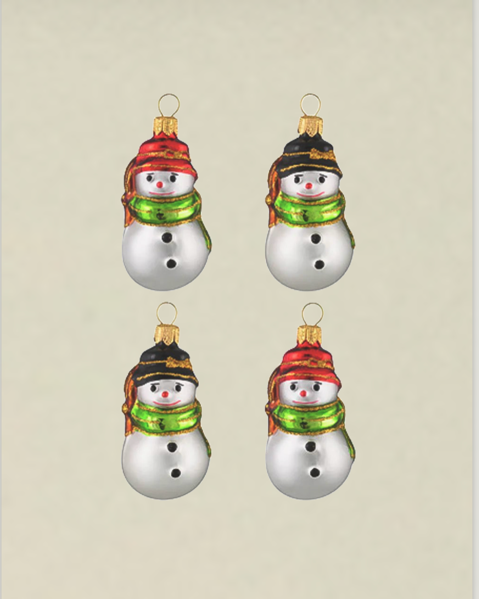 Snowman Ornament Set of 4