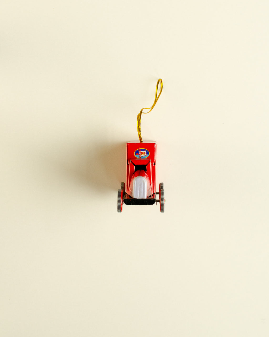Christmas Truck Red Tin Ornament